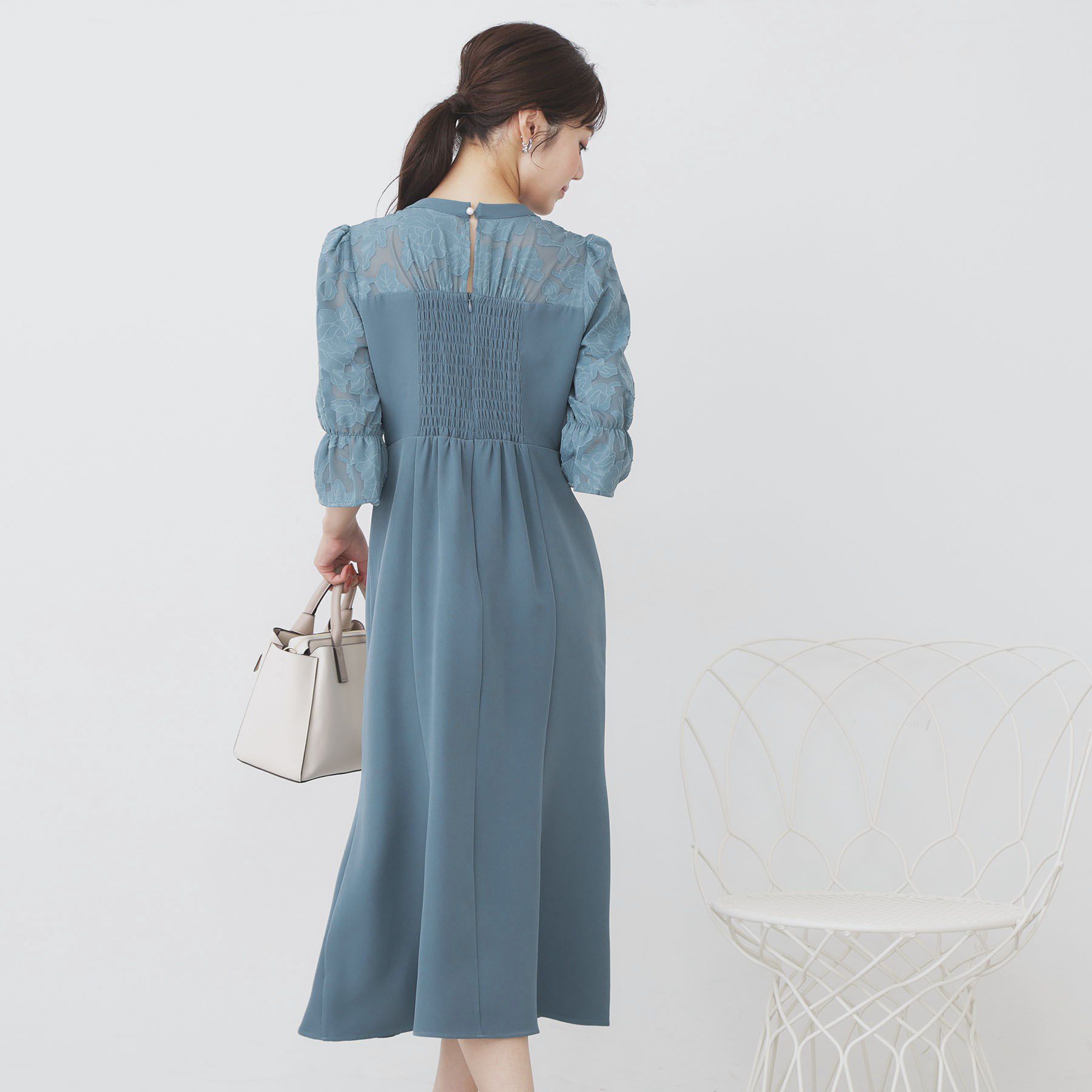 index「ドッキングマーメイドフレアワンピース【洗濯機OK/イージーアイロン/防シワ】」|ワンピース|