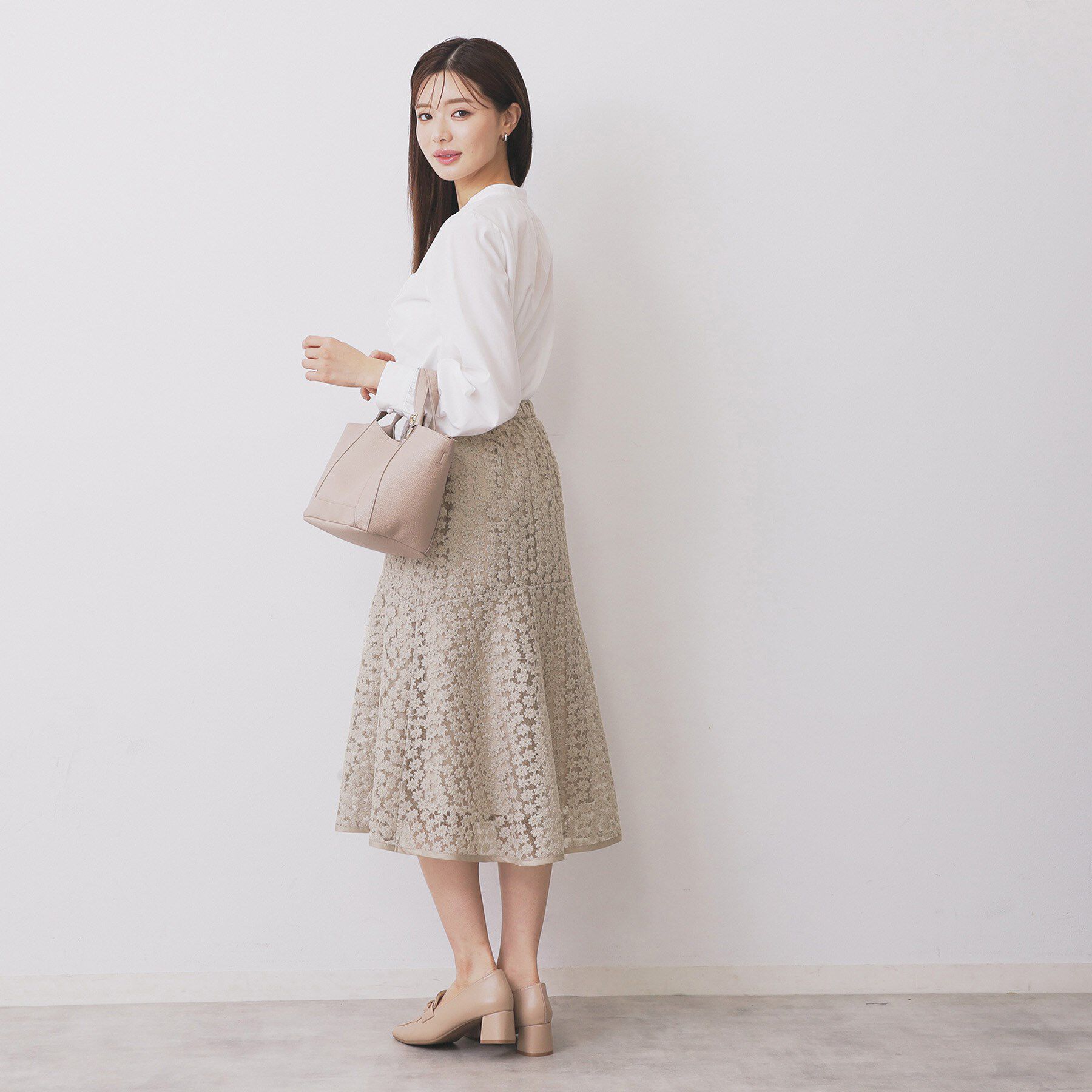 index「小花刺繍チュールマーメイドスカート【洗濯機OK/抗ピル】」|スカート|