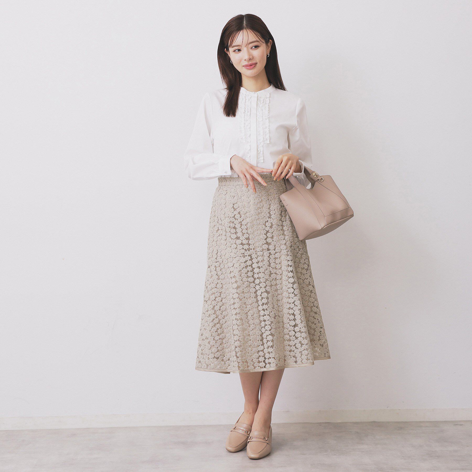 index「小花刺繍チュールマーメイドスカート【洗濯機OK/抗ピル】」|スカート|