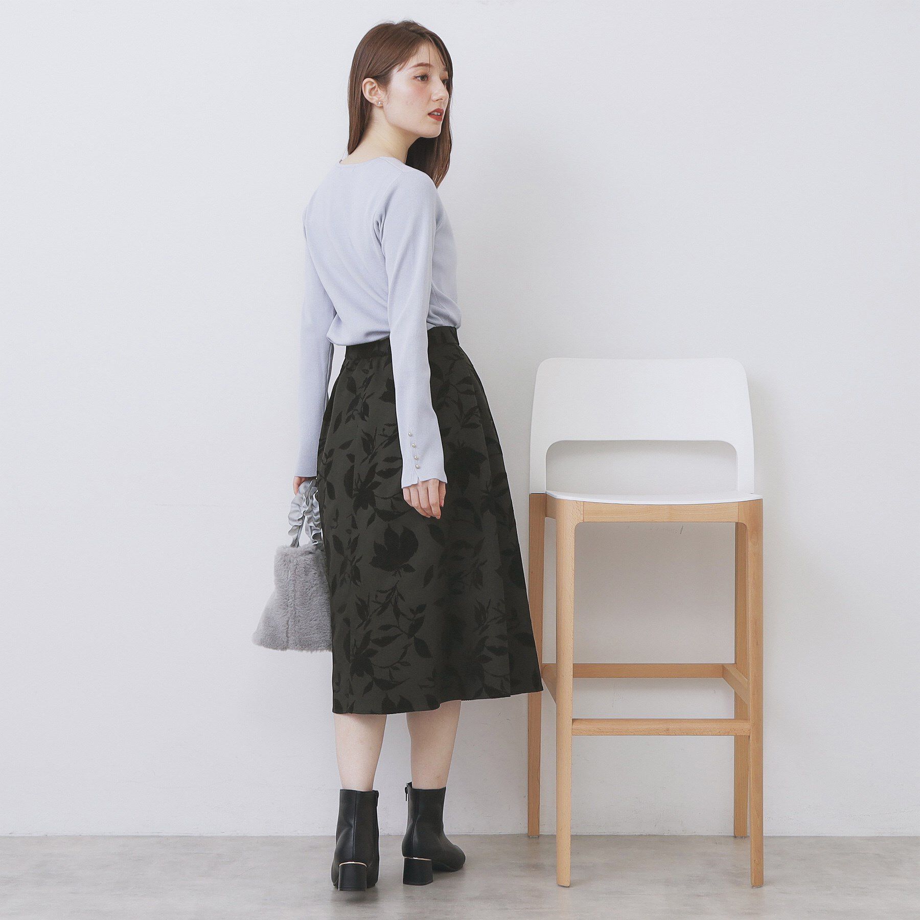 index「フラワータックフレアスカート【洗濯機OK/イージーアイロン/防シワ】」|スカート|