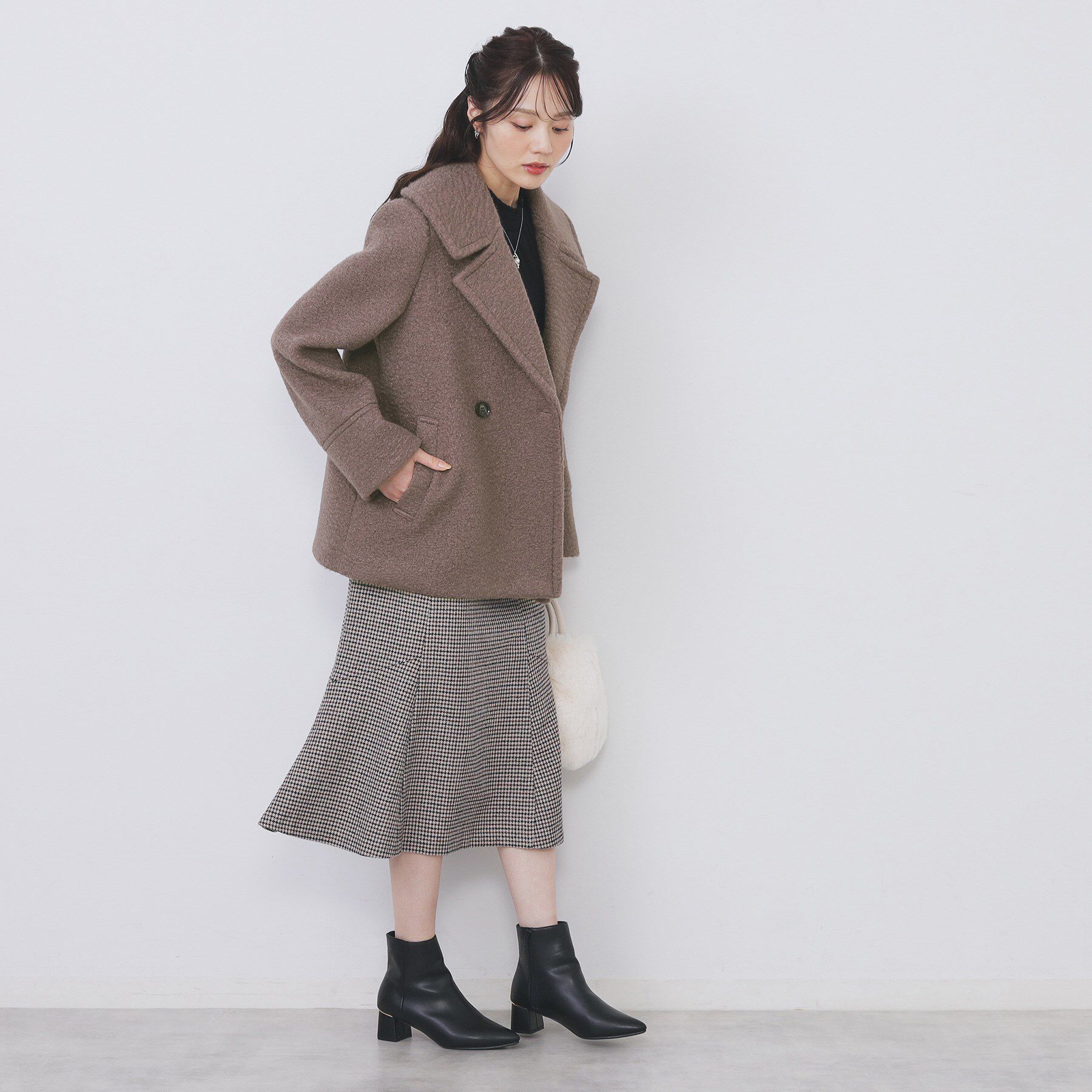 index「ブークレミドルコート【洗える】」|ピーコート|