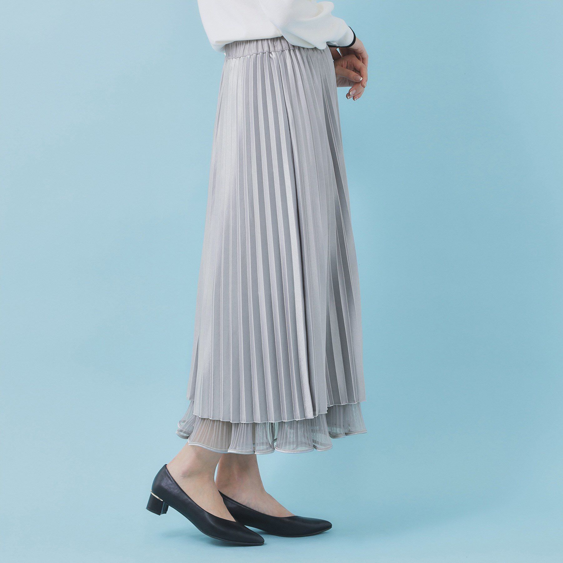 index「リバーシブルチュールティアードフレアスカート【洗濯機OK】」|スカート|