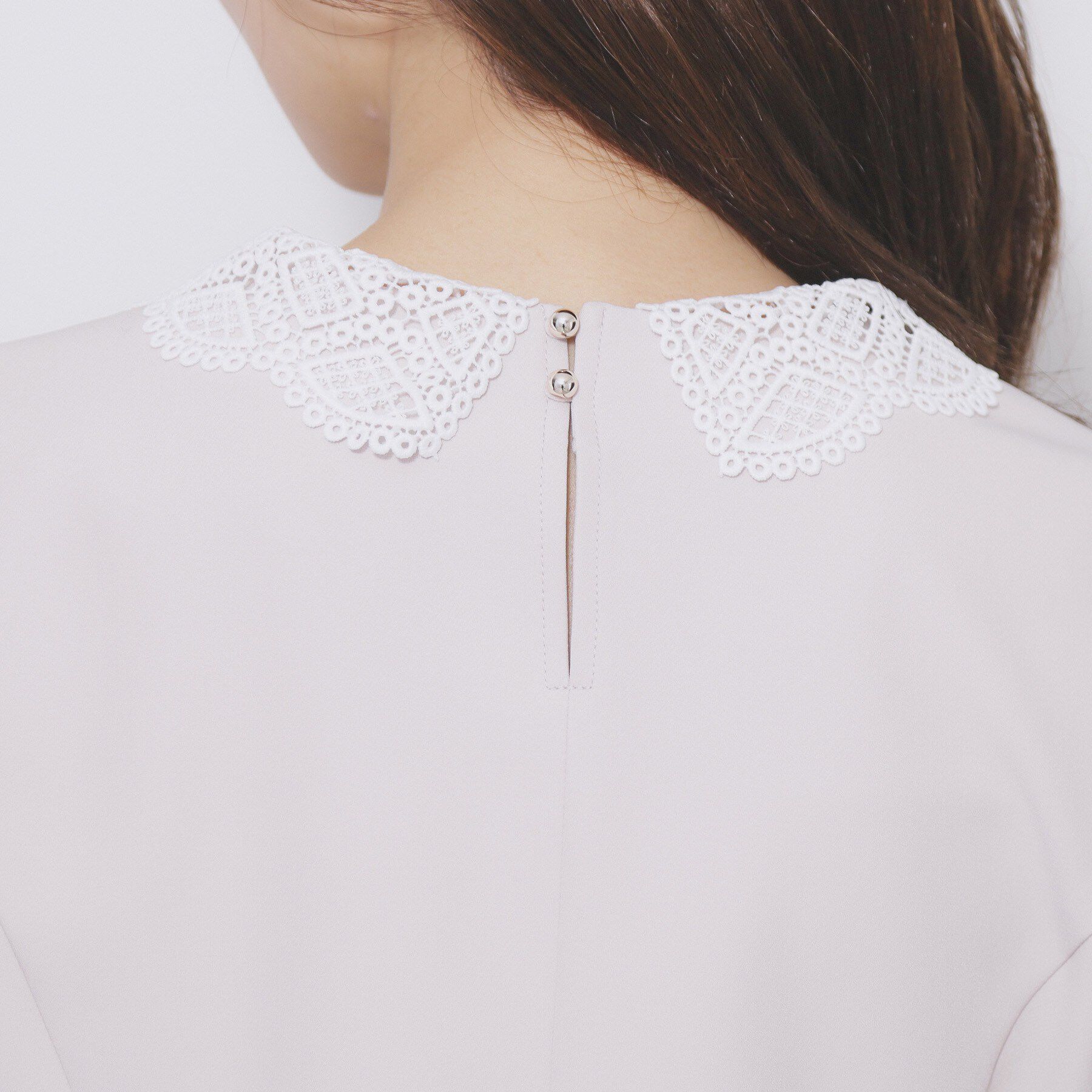 index「レース衿ペプラムブラウス【洗濯機OK/ストレッチ】」|シャツ・ブラウス|