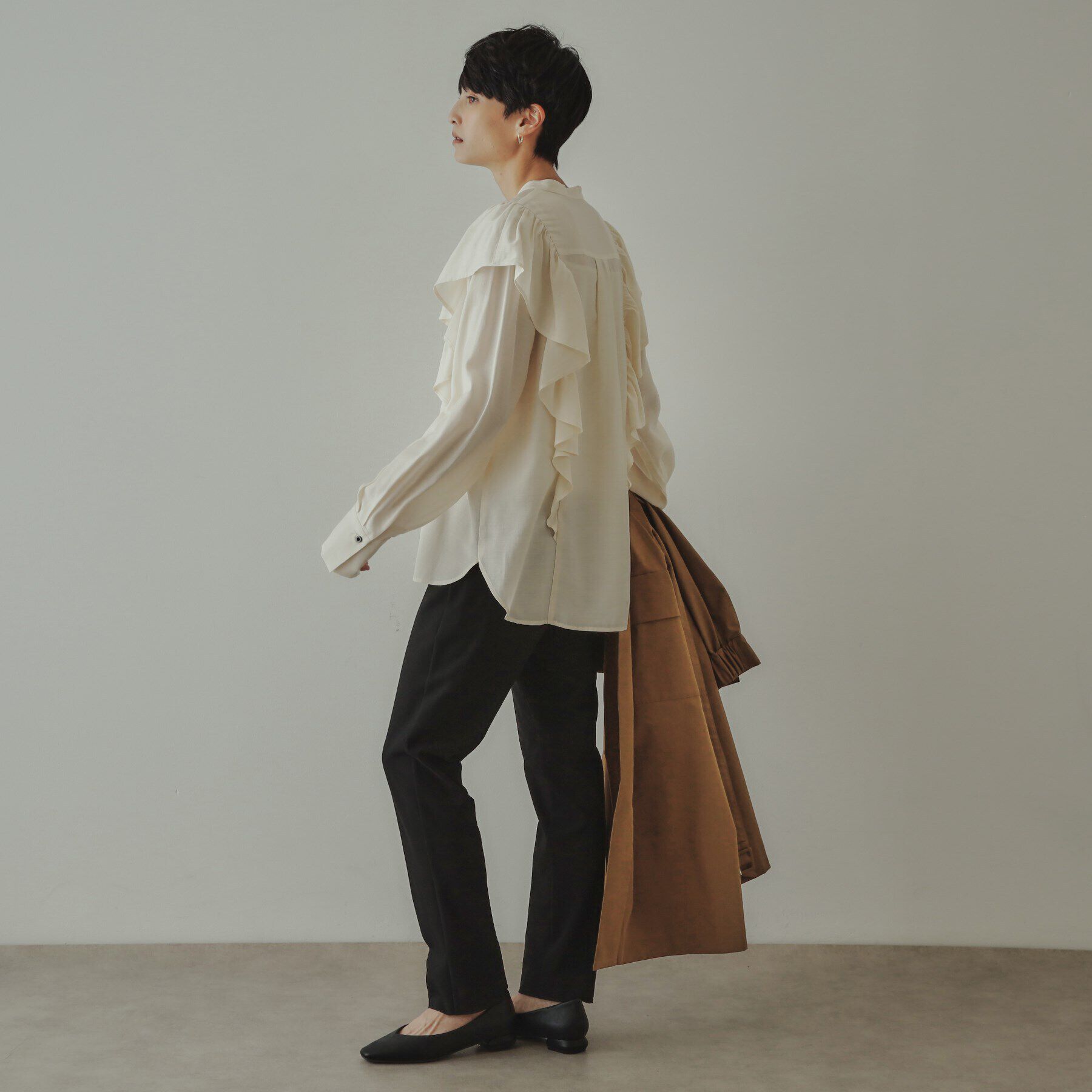 OPAQUE.CLIP「【大草直子さんコラボ】ラッフルブラウス」|シャツ・ブラウス|