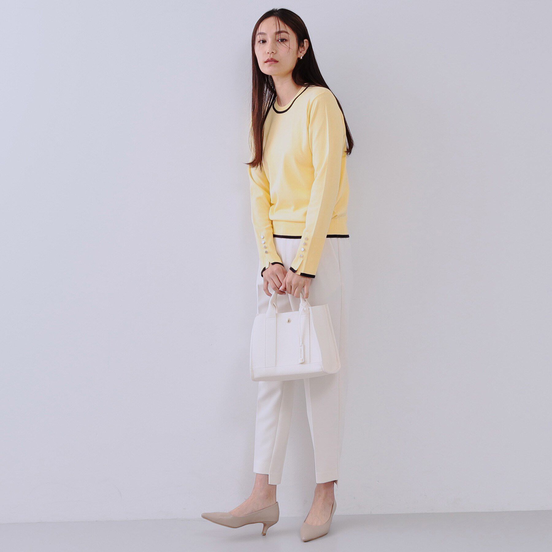 OPAQUE.CLIP「配色ラインニット/アンサンブル対応【洗濯機洗い可】」|ニット・セーター|