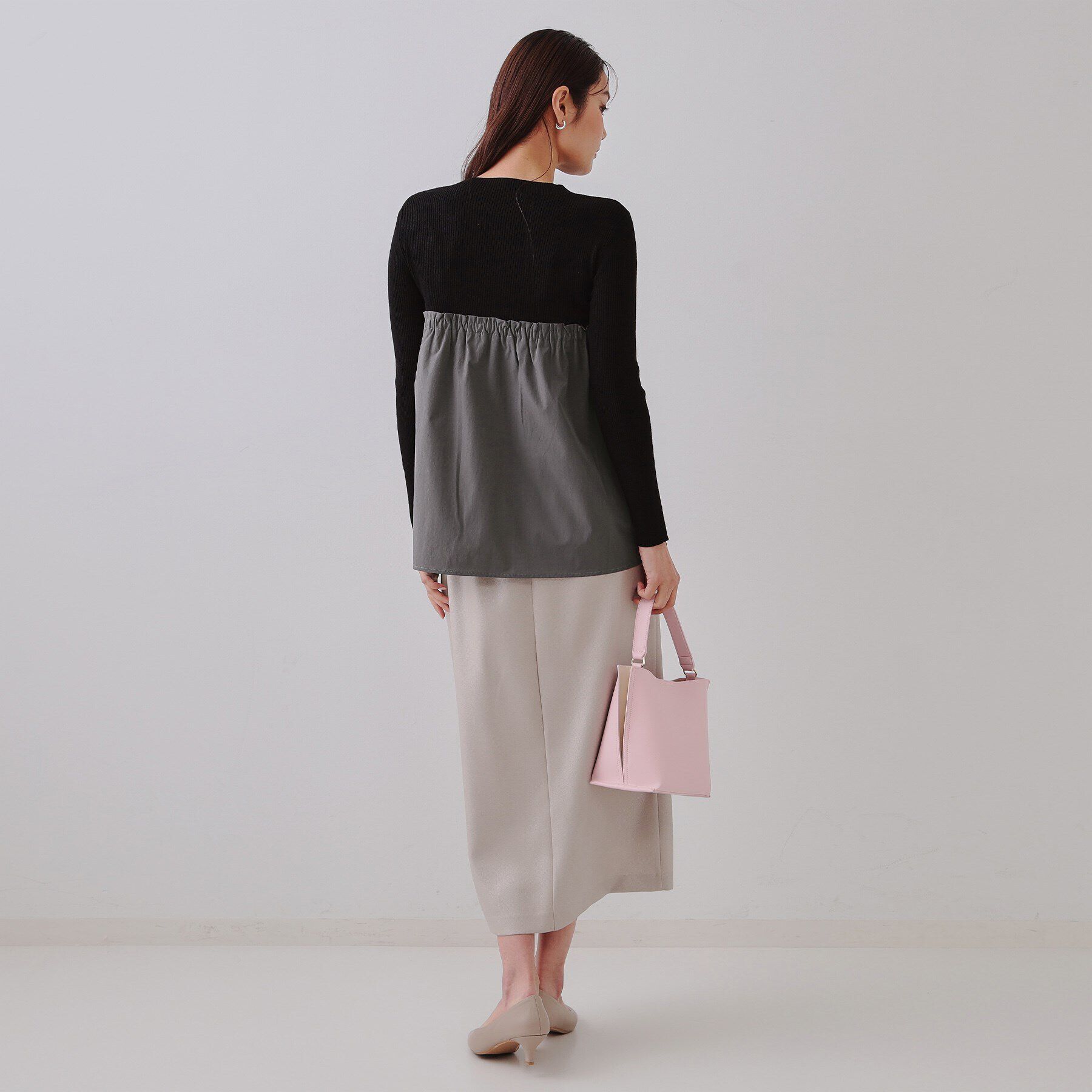 OPAQUE.CLIP「リボンビスチェドッキングニット【洗濯機洗い可】」|ニット・セーター|