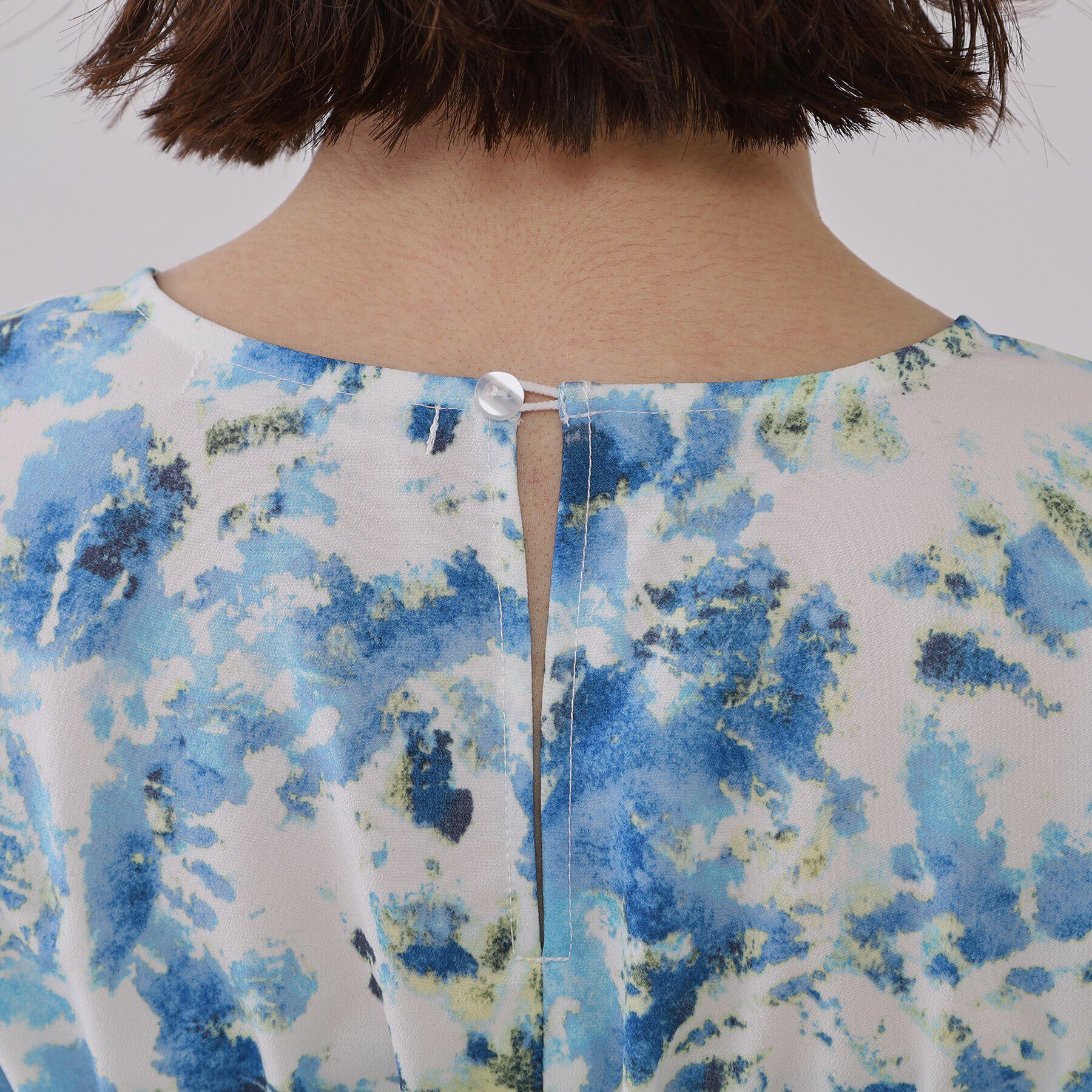 OPAQUE.CLIP「ぼかしフラワープリントワンピース【洗濯機洗い可】」|ワンピース|