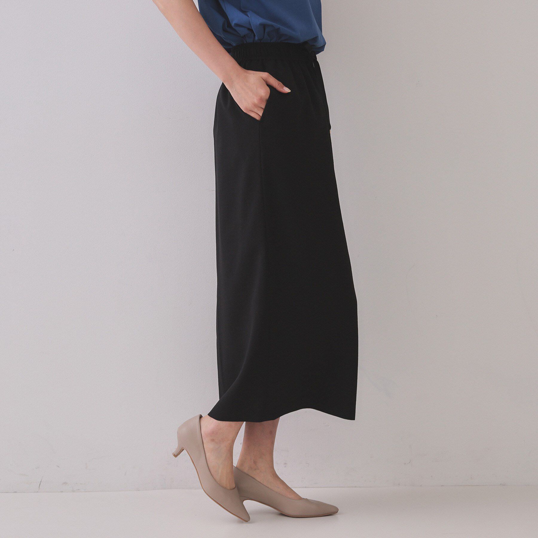 OPAQUE.CLIP「リネンライクイージースカート【洗濯機洗い可/吸水速乾/接触冷感】」|スカート|