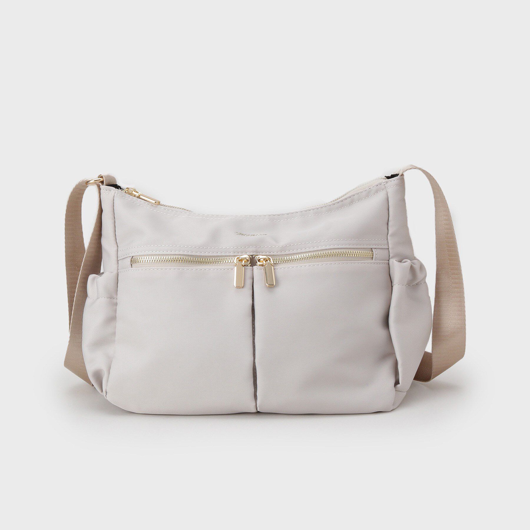 OPAQUE.CLIP「【軽量/撥水加工/多ポケット】ツイルミドルサイズムーンショルダーバッグ」|ショルダー・メッセンジャー|