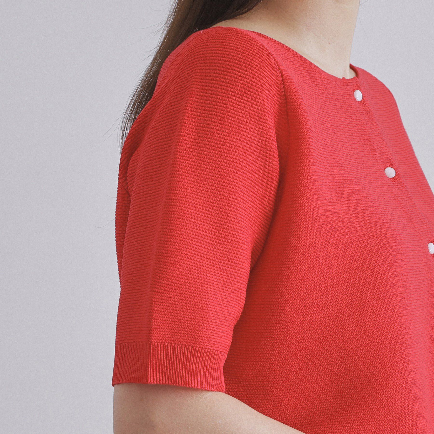 OPAQUE.CLIP「ガーダーニットカーディガン【UVケア/洗濯機洗い可】」|カーディガン|