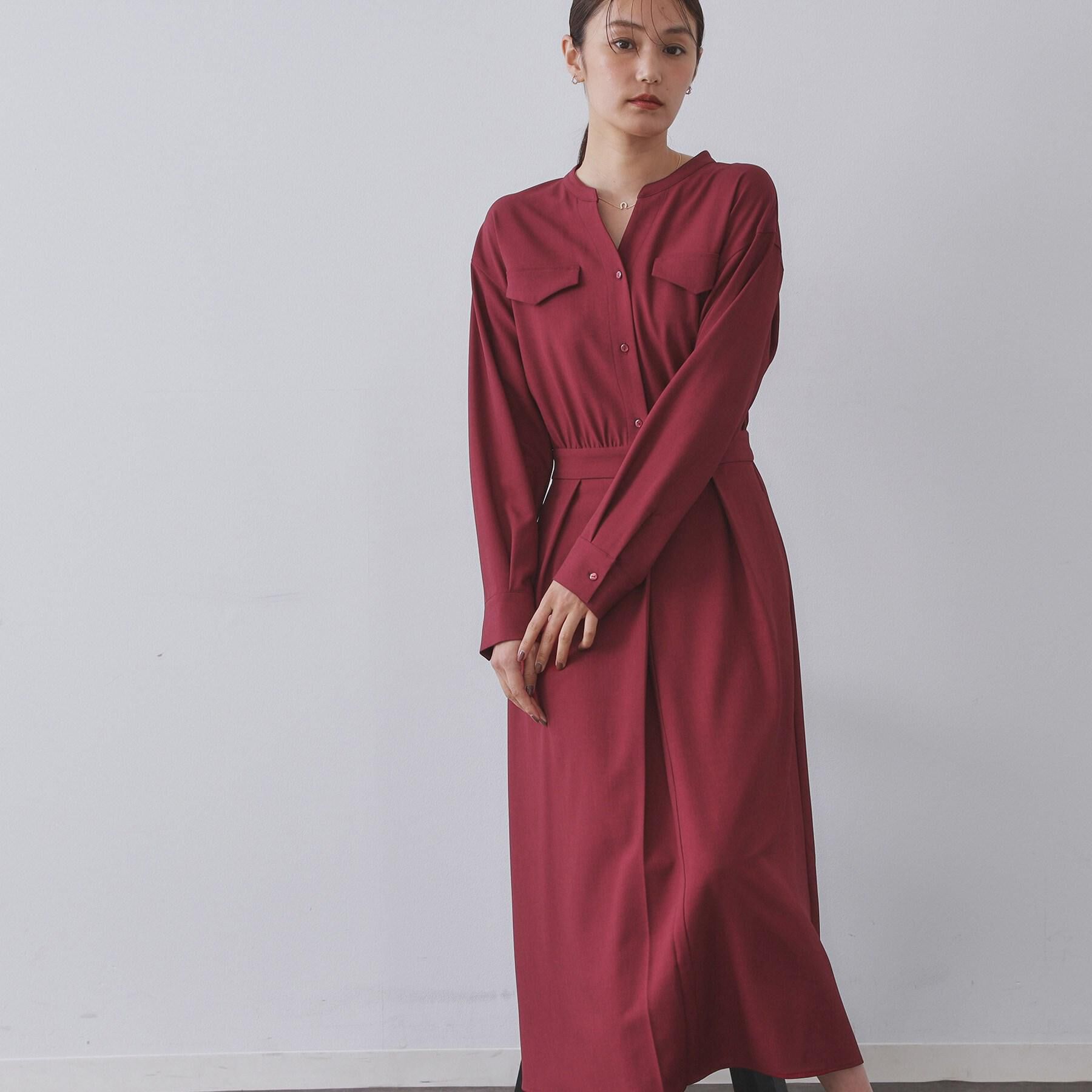 OPAQUE.CLIP「ウールライクフィット＆フレアワンピース【洗濯機OK】」|ワンピース|