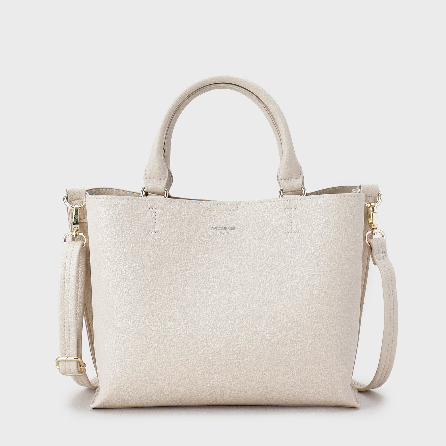 OPAQUE.CLIP「【2WAY/人間工学】ソフトシュリンク合皮ミドルサイズトートバッグ」|トートバッグ|