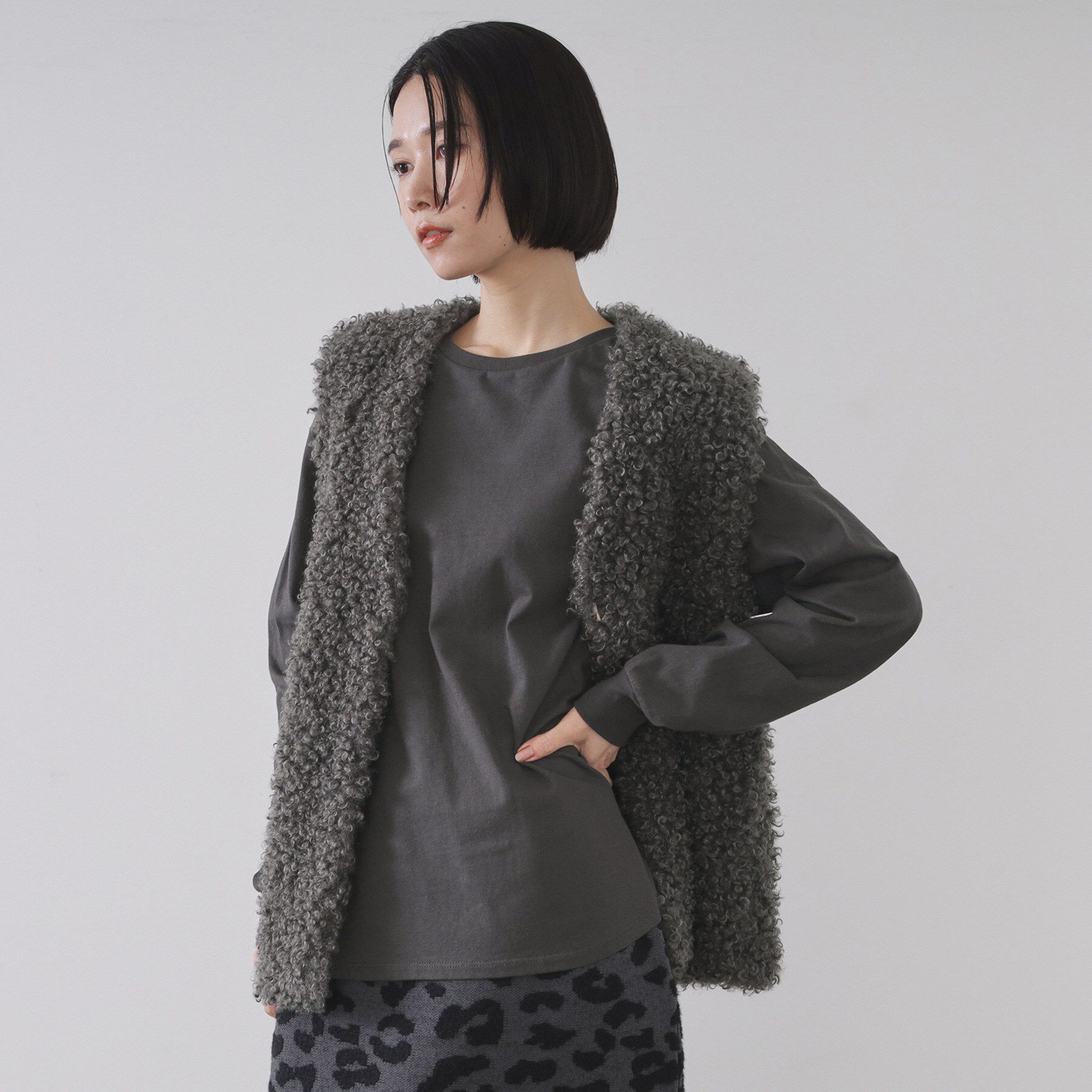 OPAQUE.CLIP「リラクシーロングTシャツ【洗濯機OK】」|Tシャツ・カットソー|