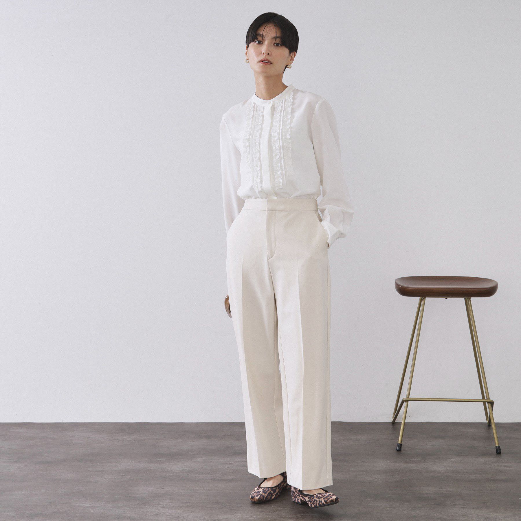 OPAQUE.CLIP「フロントフリルブラウス【洗濯機OK】」|シャツ・ブラウス|