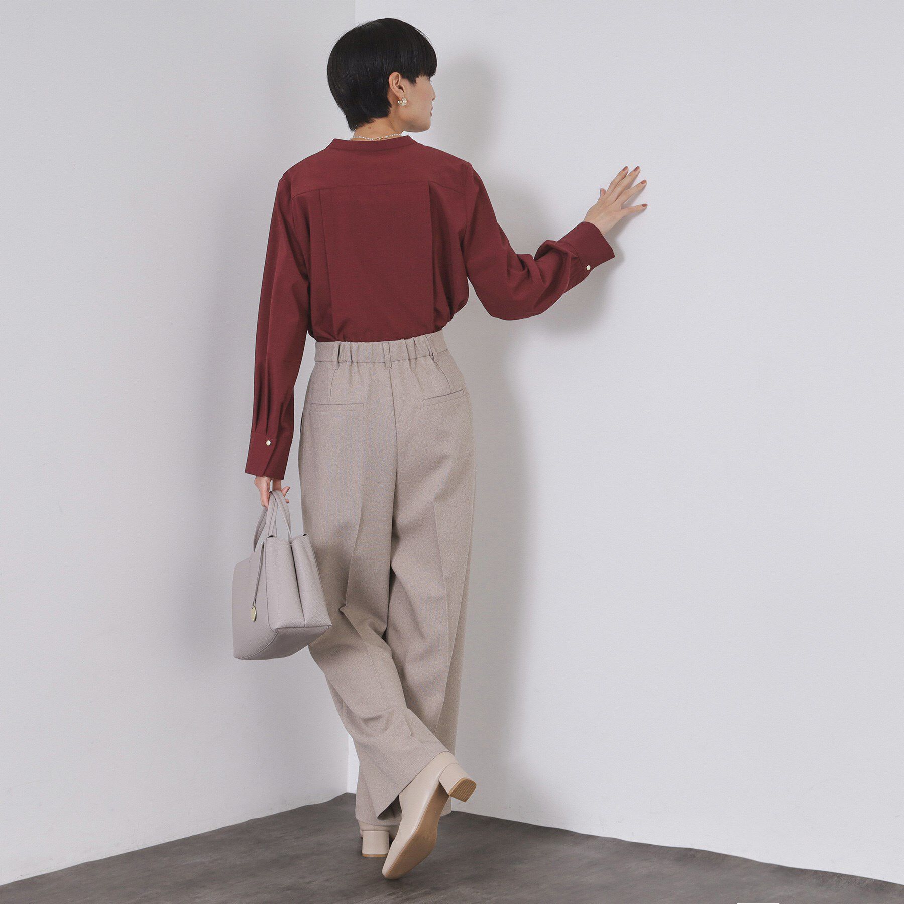 OPAQUE.CLIP「タックスキッパーブラウス【洗濯機OK】」|シャツ・ブラウス|