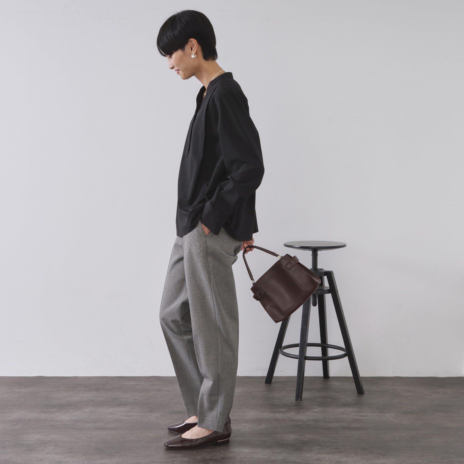 OPAQUE.CLIP「タックスキッパーブラウス【洗濯機OK】」|シャツ・ブラウス|