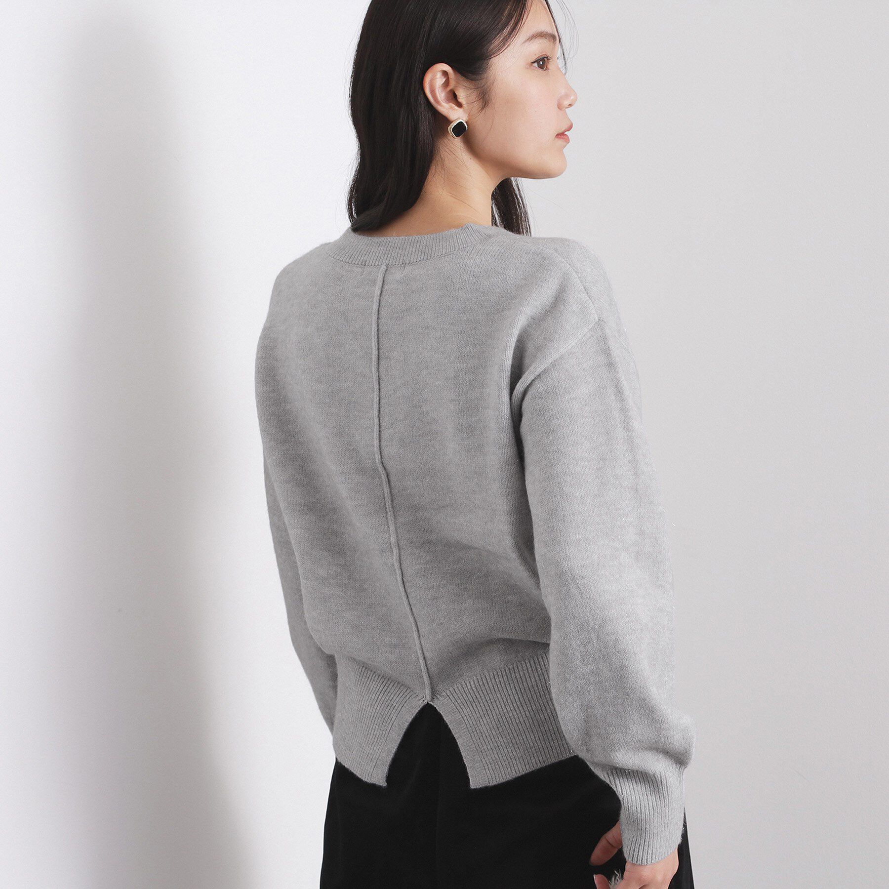 OPAQUE.CLIP「Vネックラメニット【洗濯機OK】」|ニット・セーター|