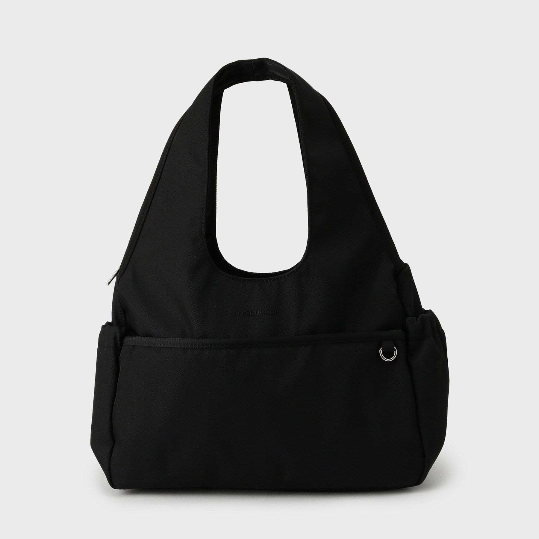 OPAQUE.CLIP「フロントポケット3層デザイントライアングルミドルトートバッグ【マルチポケット】」|トートバッグ|