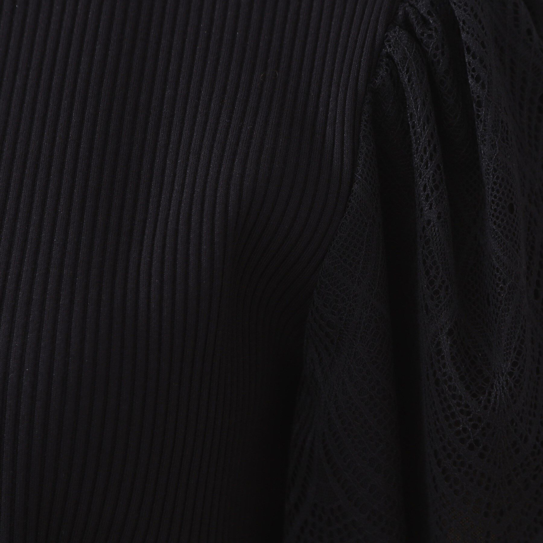 Couture broach「【二の腕カバー・通勤】レース袖テレコトップス」|Tシャツ・カットソー|