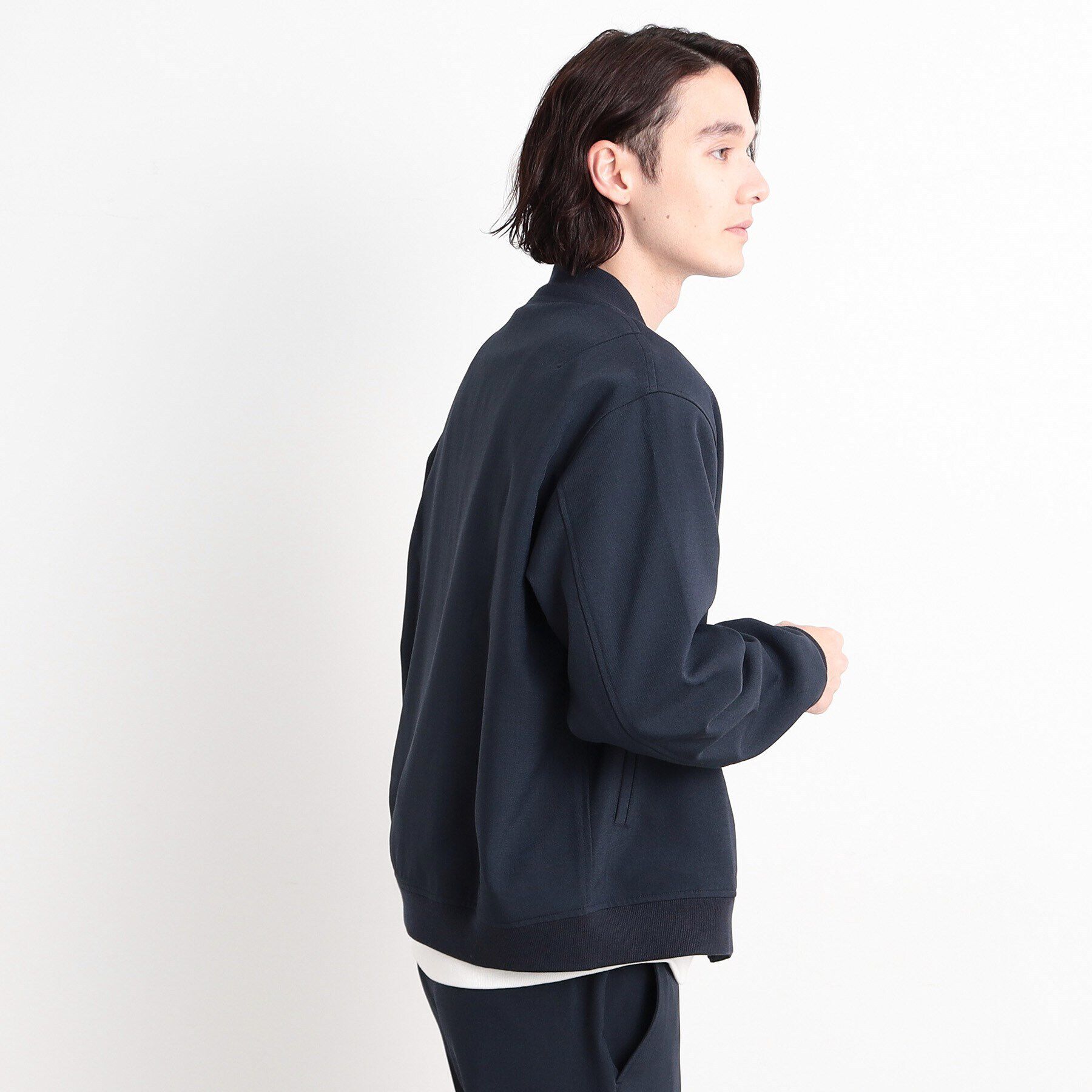 THE SHOP TK「【CAVIAN/キャビアン】リサイクルシャークスキンジップブルゾン セットアップ可」|ブルゾン・スタジャン|