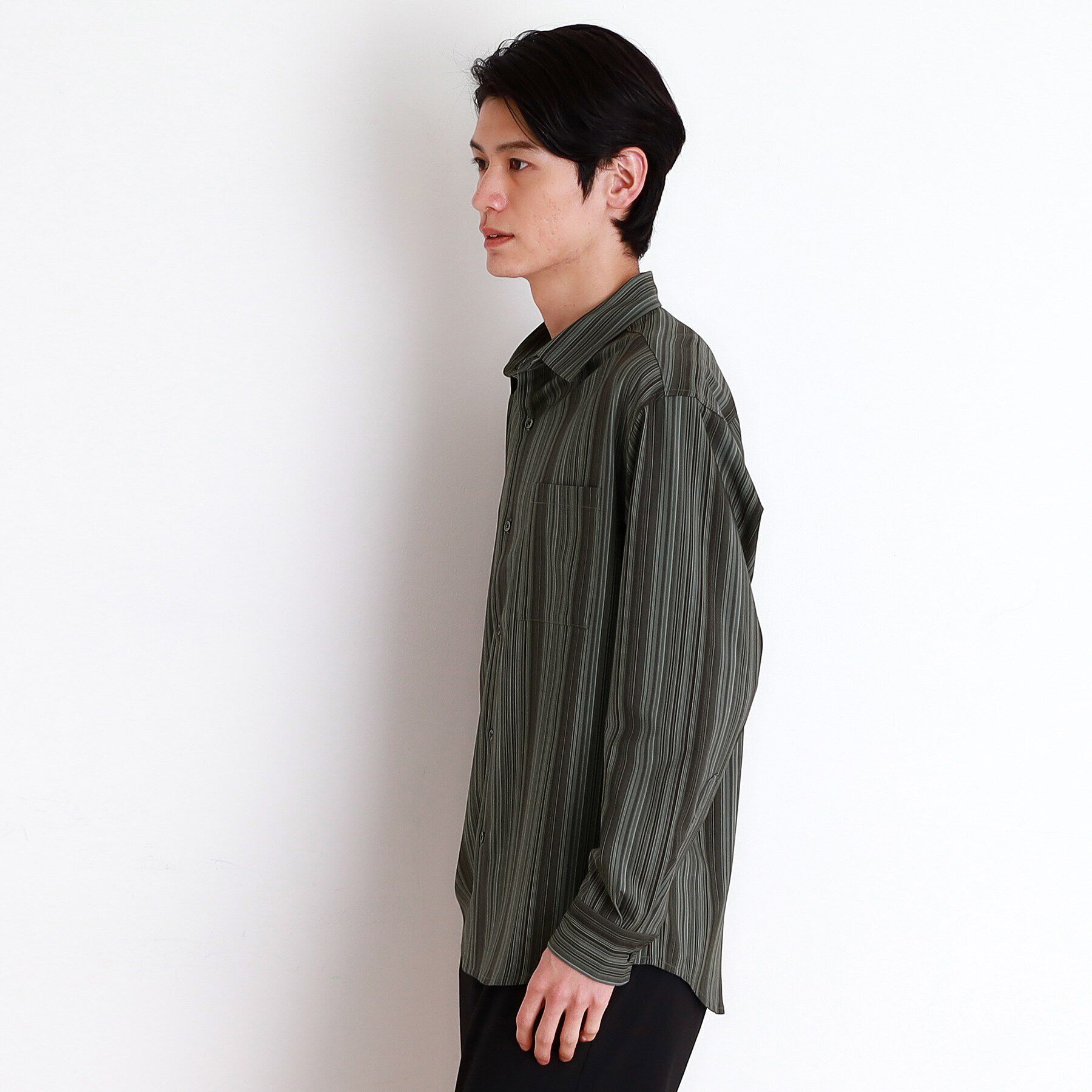 THE SHOP TK「マルチストライプ長袖シャツ」|シャツ・ブラウス|