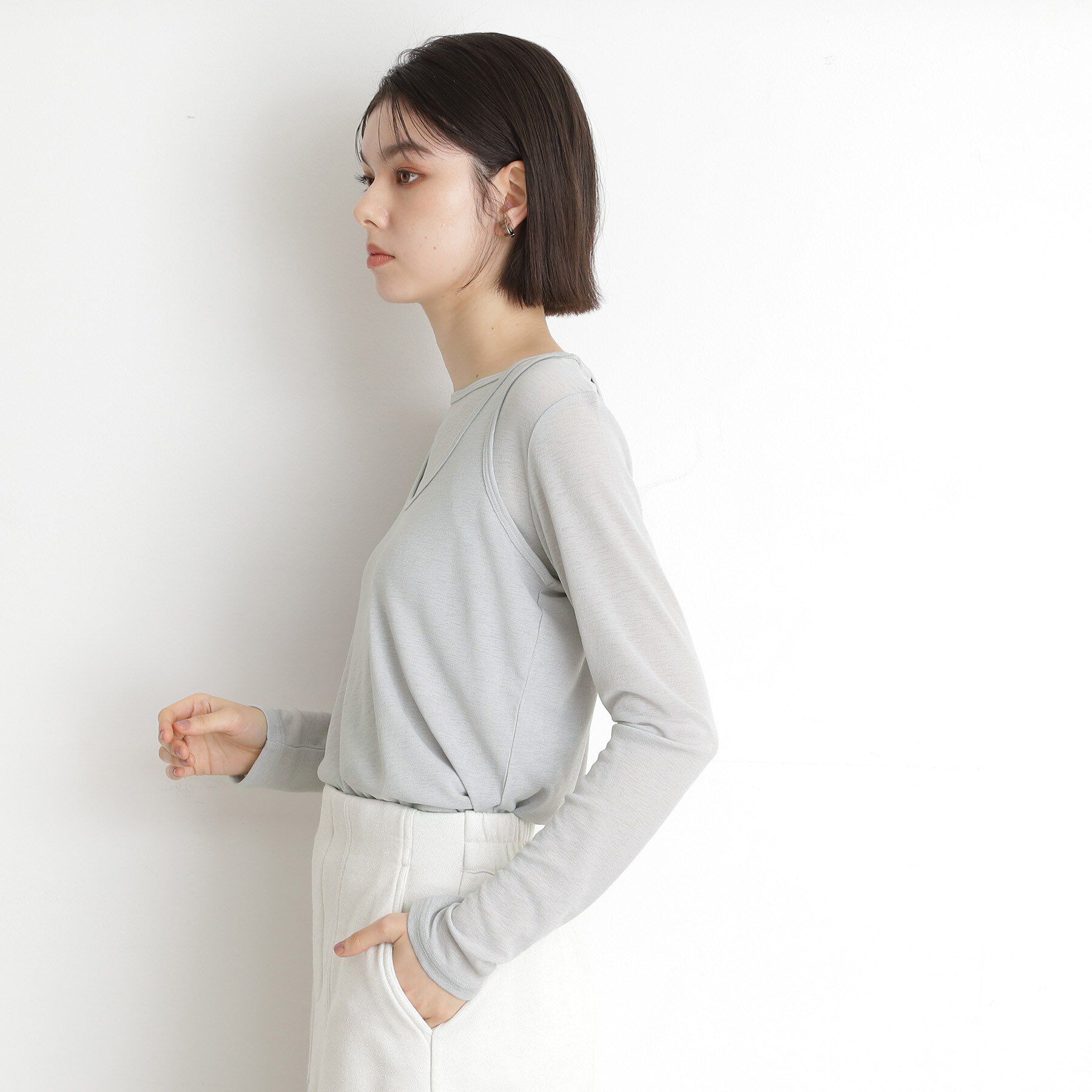 THE SHOP TK「シアーフライスレイヤード　【セットアイテム】」|Tシャツ・カットソー|