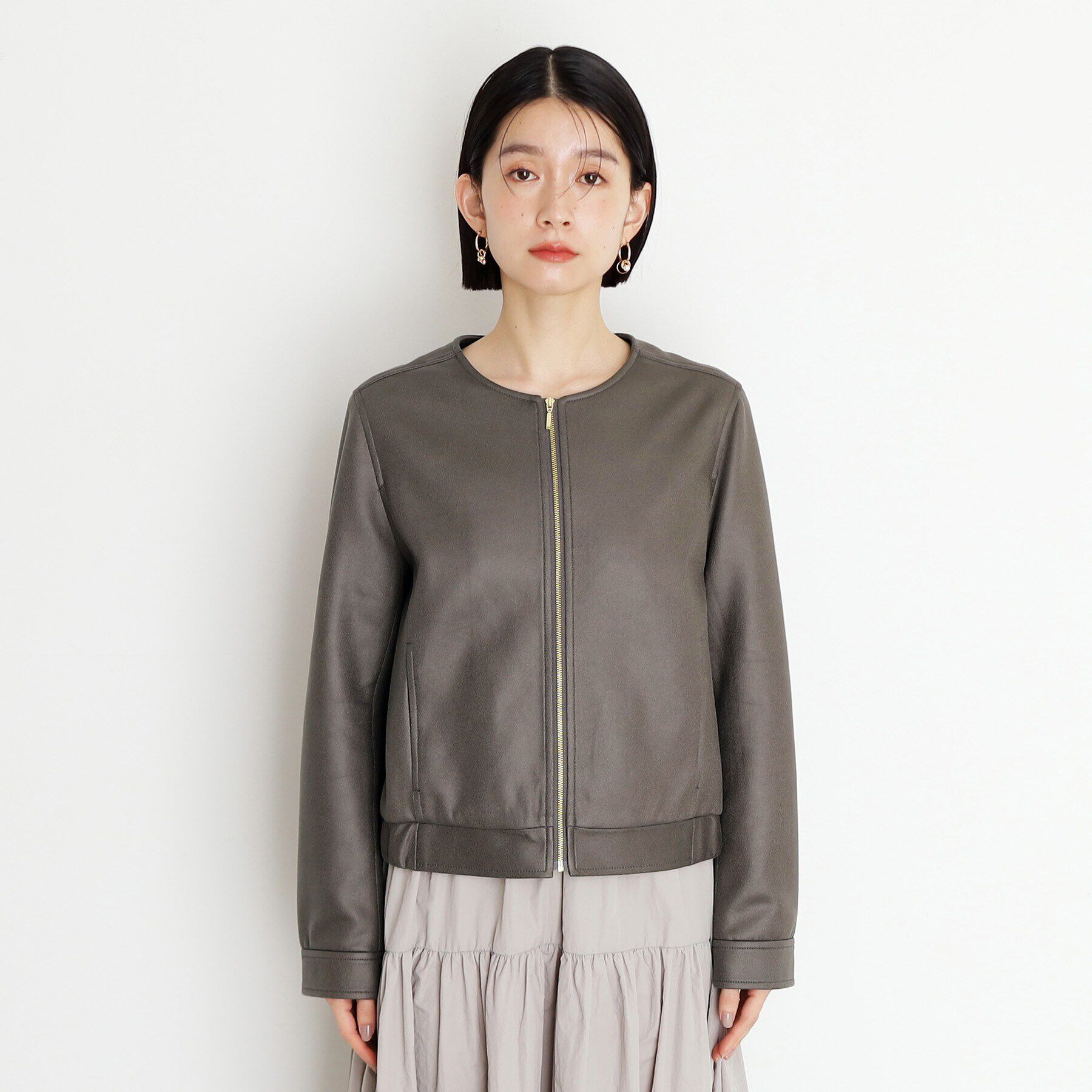 THE SHOP TK「ノーカラーブルゾン」|ブルゾン・スタジャン|