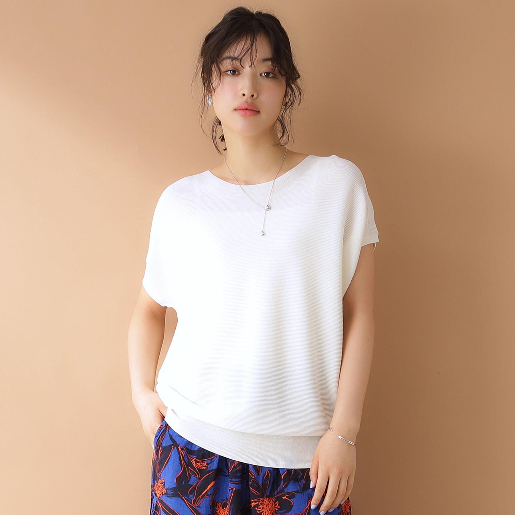 THE SHOP TK「美人フレンチニット【8色展開/WEB限定カラー/洗濯機OK/毛玉になりにくい】」|ニット・セーター|アイボリー(004)