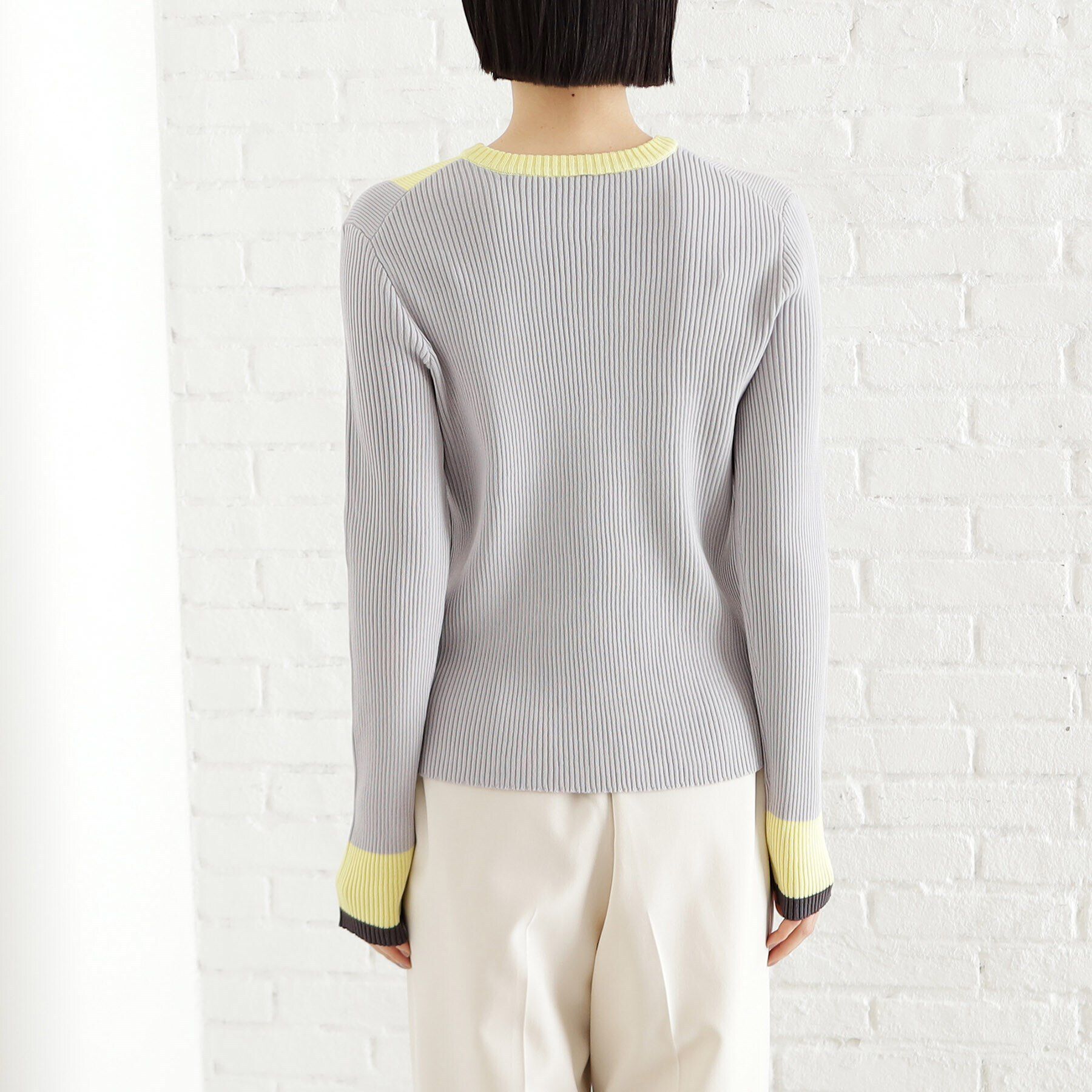 THE SHOP TK「配色リブニット【洗える】」|ニット・セーター|