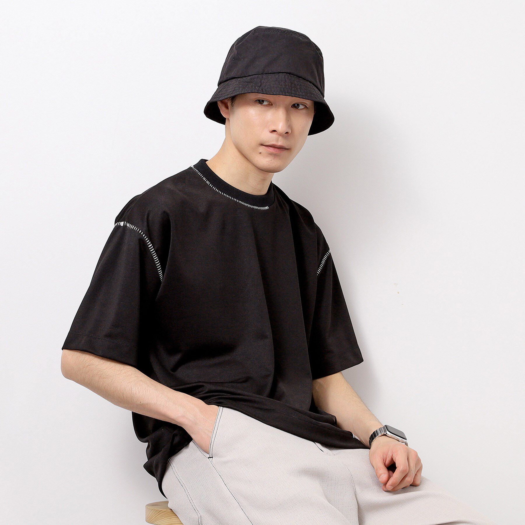 THE SHOP TK「ブランケットステッチ半袖Tシャツ」|Tシャツ・カットソー|