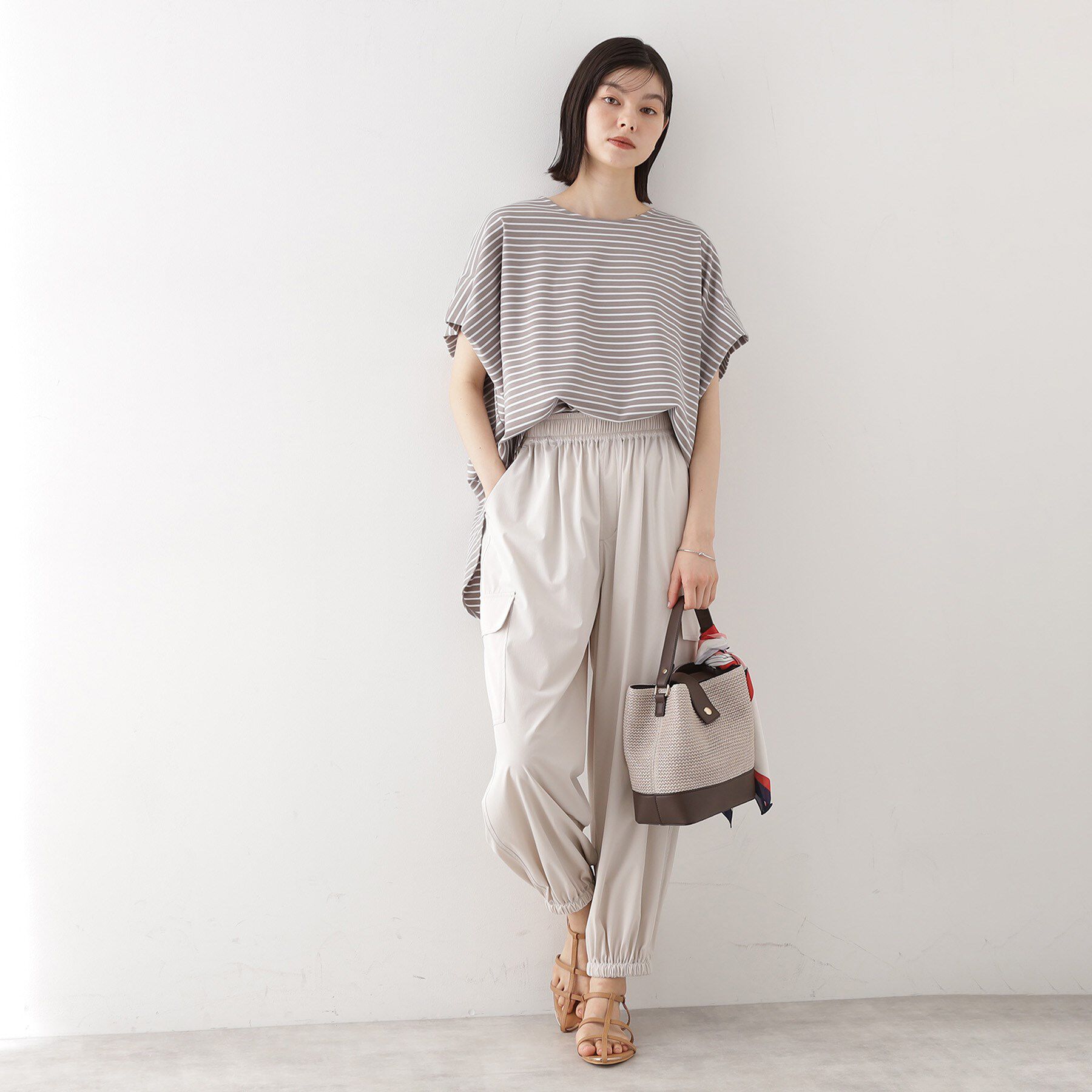 THE SHOP TK「ポンチボリュームプルオーバー【体型カバー/洗える/シワになりにくい】」|Tシャツ・カットソー|