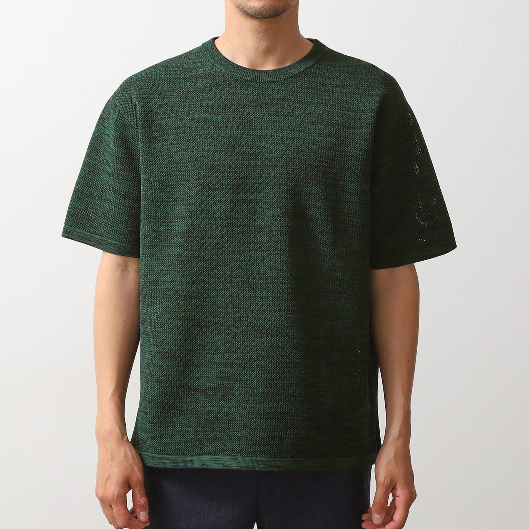 THE SHOP TK「ドライタッチ半袖ニットTシャツ　【洗濯機ＯＫ】」|ニット・セーター|