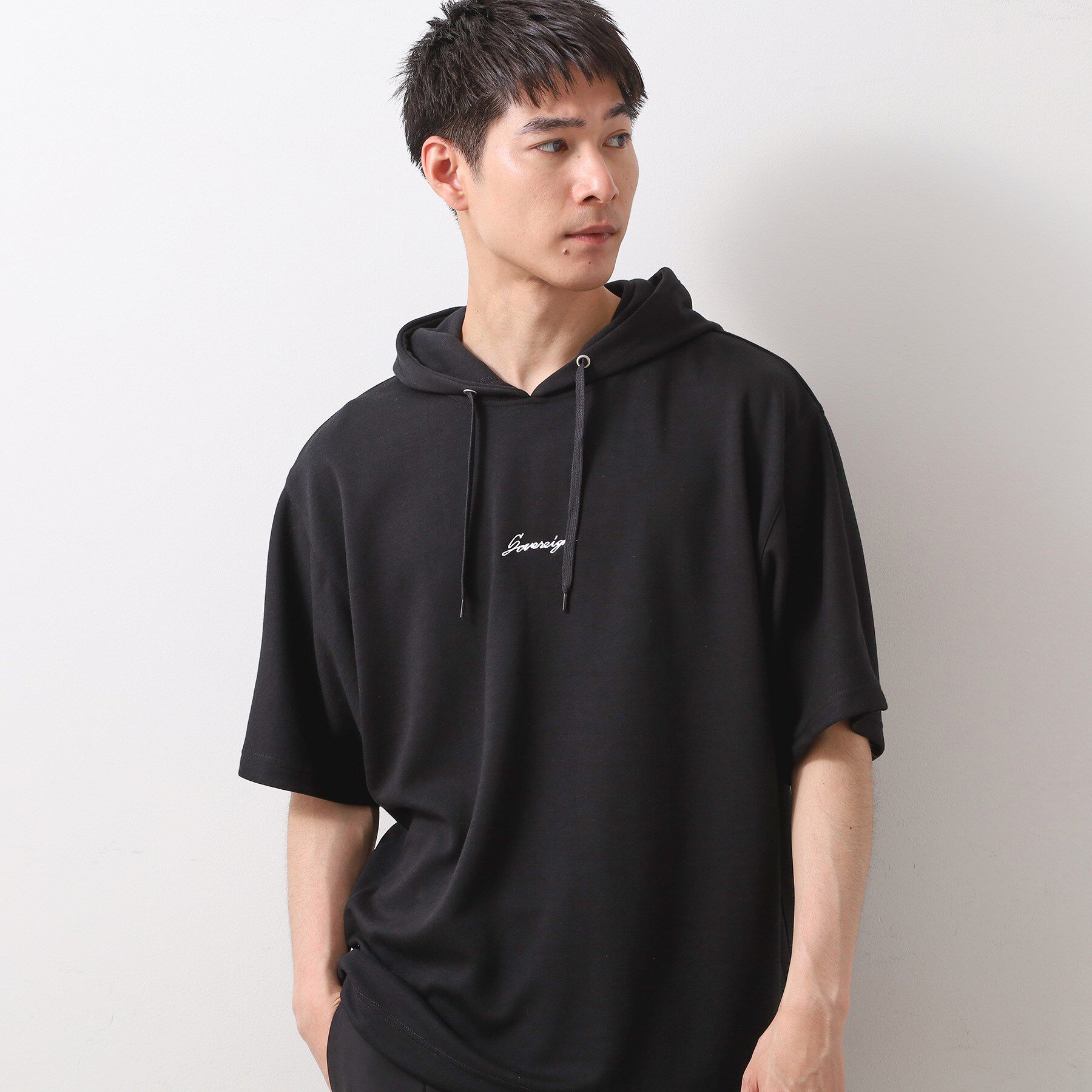 THE SHOP TK「ポンチ半袖パーカー　【洗濯機OK】」|パーカー|