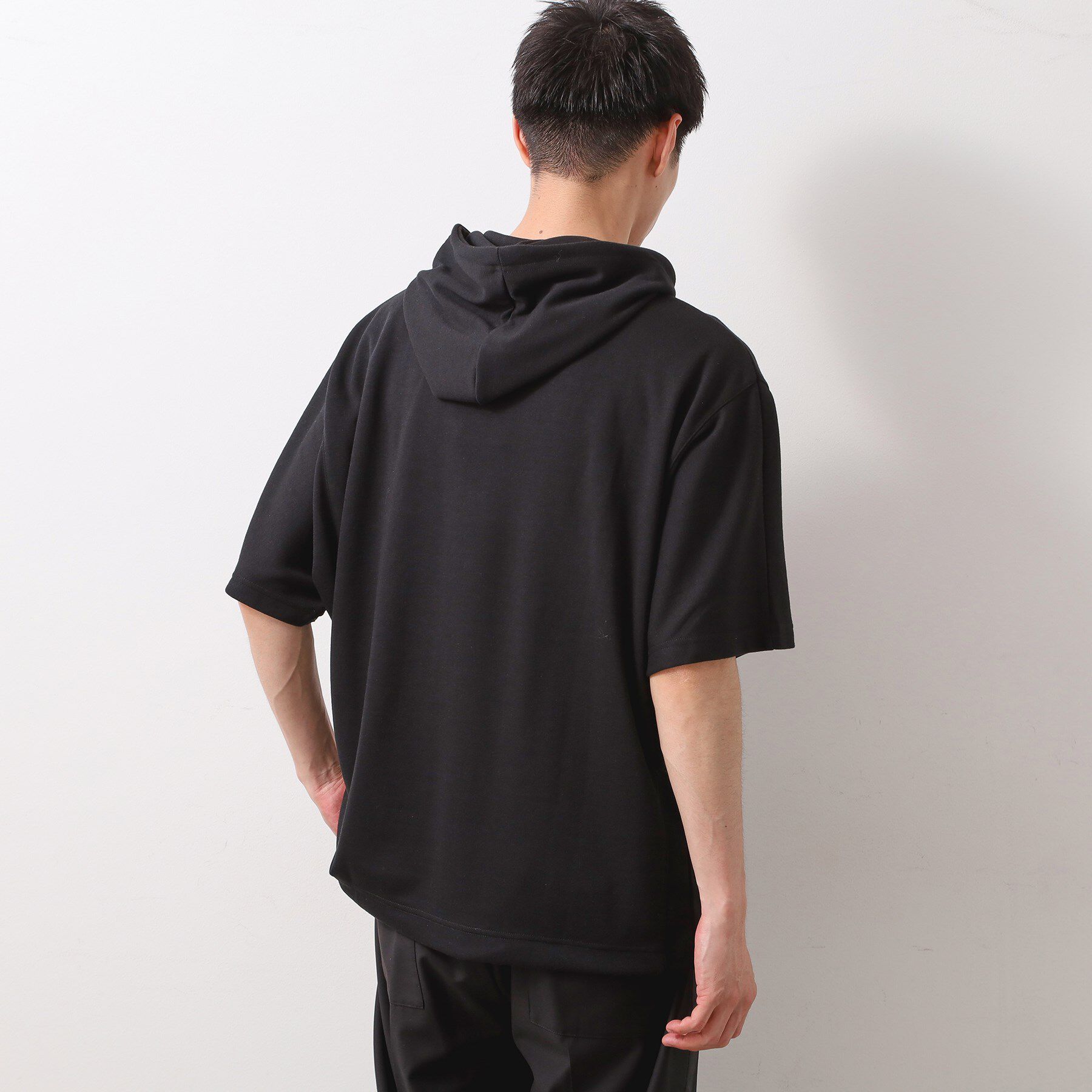 THE SHOP TK「ポンチ半袖パーカー　【洗濯機OK】」|パーカー|