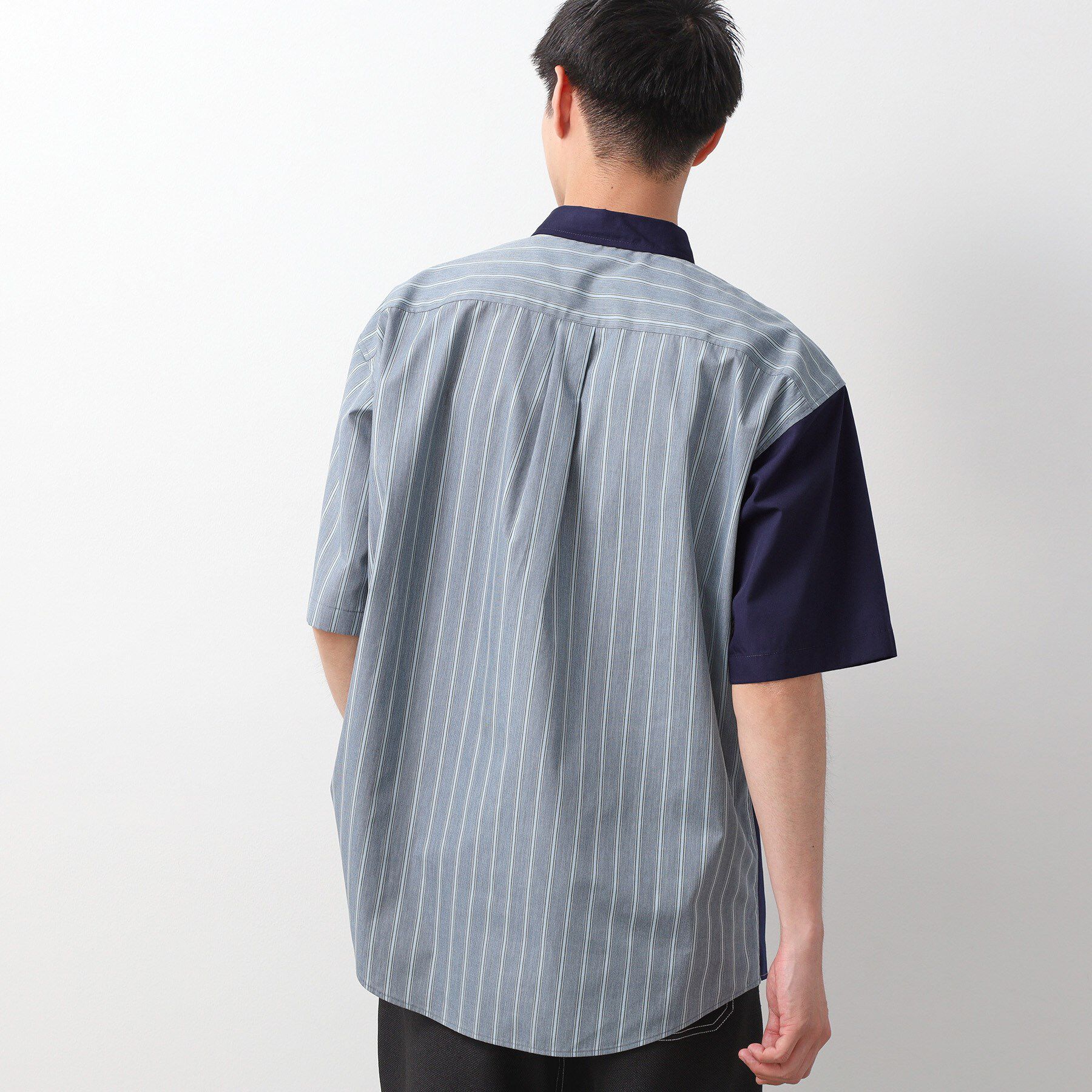 THE SHOP TK「ブロードパネルストライプ半袖シャツ 洗濯機OK／サスティナブル素材」|シャツ・ブラウス|