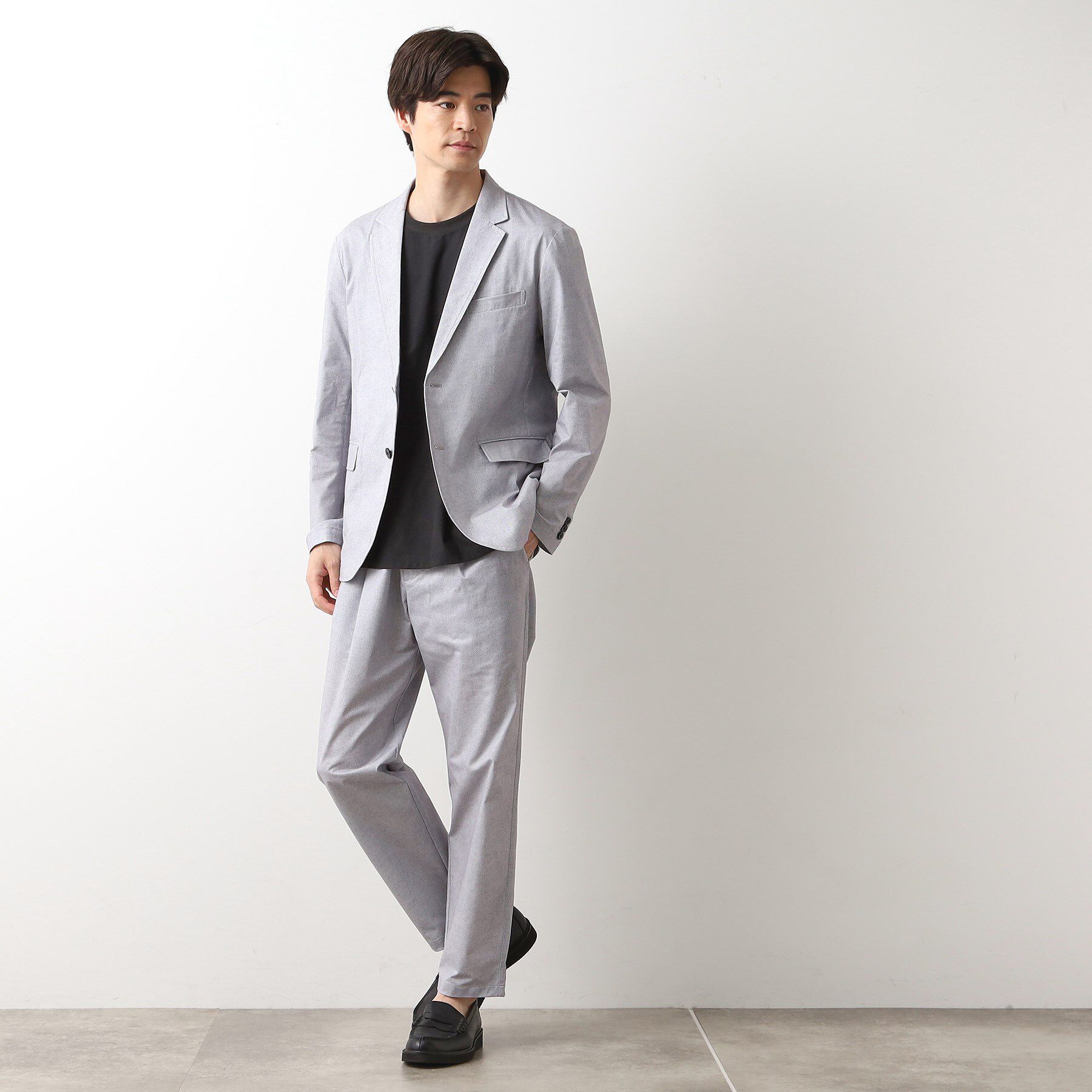 THE SHOP TK「スマートムーブメッシュバーズアイジャケット【軽量/洗濯機OK/セットアップ可】」|テーラードジャケット|