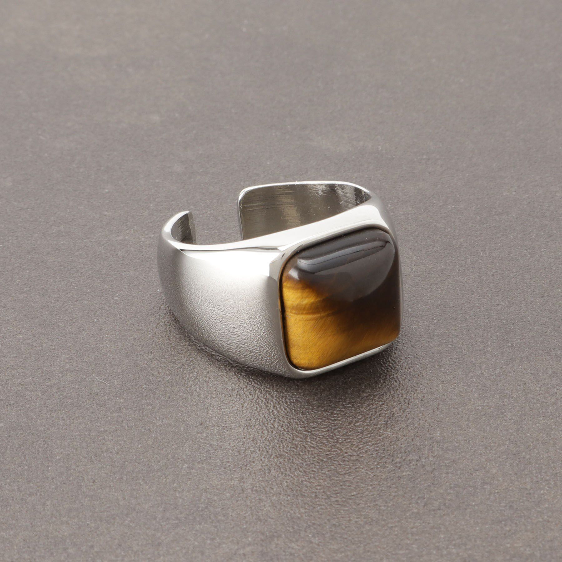 THE SHOP TK「ストーンシグネットリング」|リング|キャメルブラウン(0