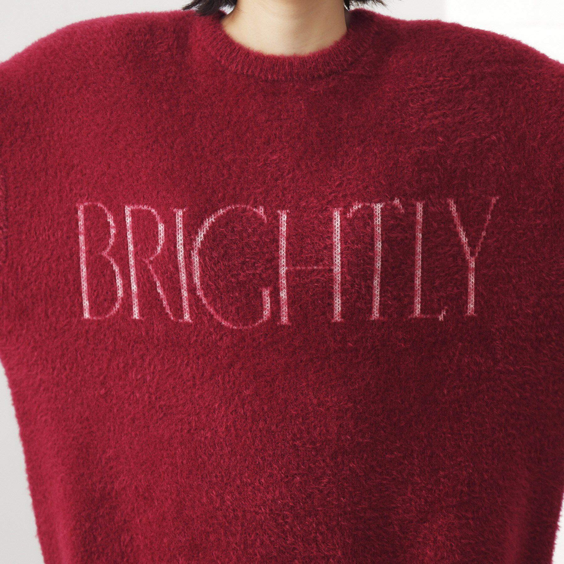 THE SHOP TK「ベルベットフェザー ロゴニットプルオーバー」|Tシャツ・カットソー|