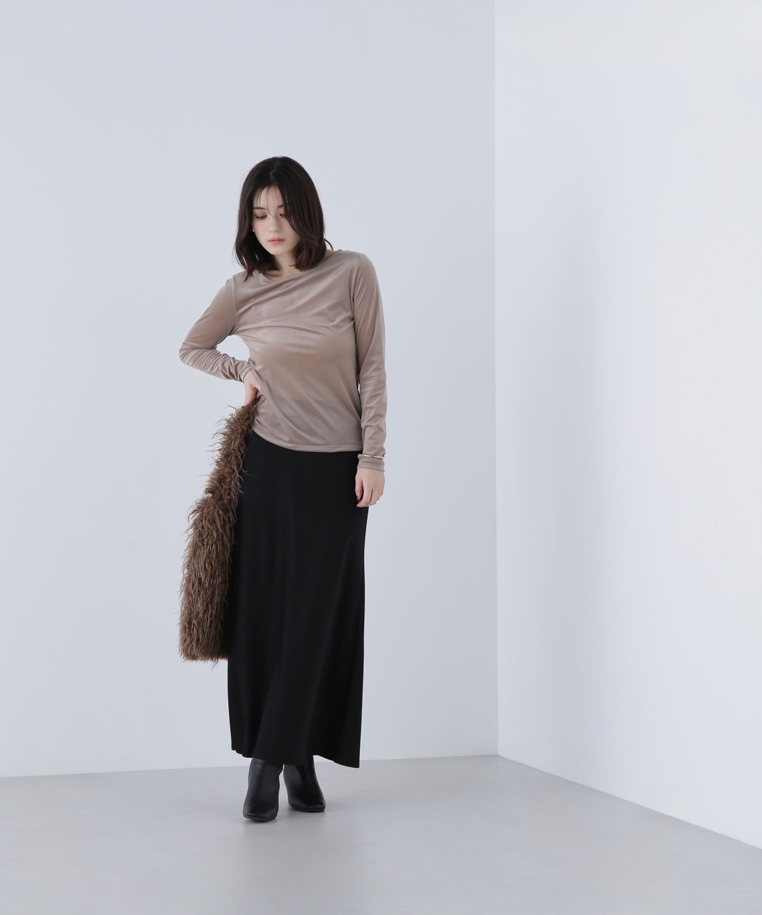  「バイアスサテンナロースカート」|スカート|