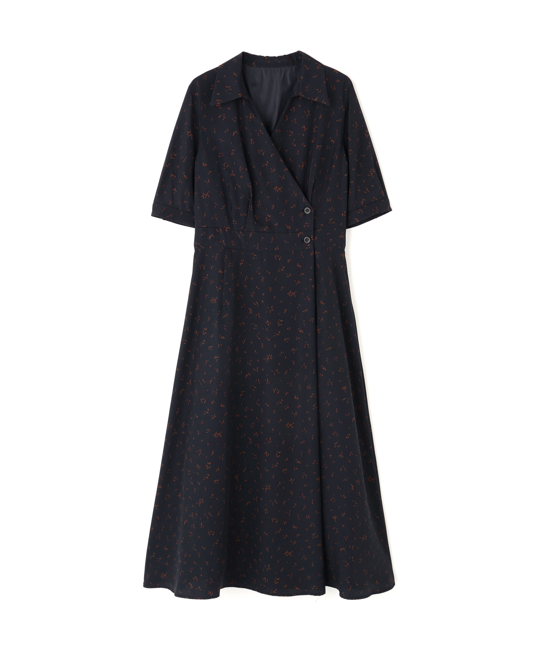  「スキッパープリントワンピース」|ワンピース|