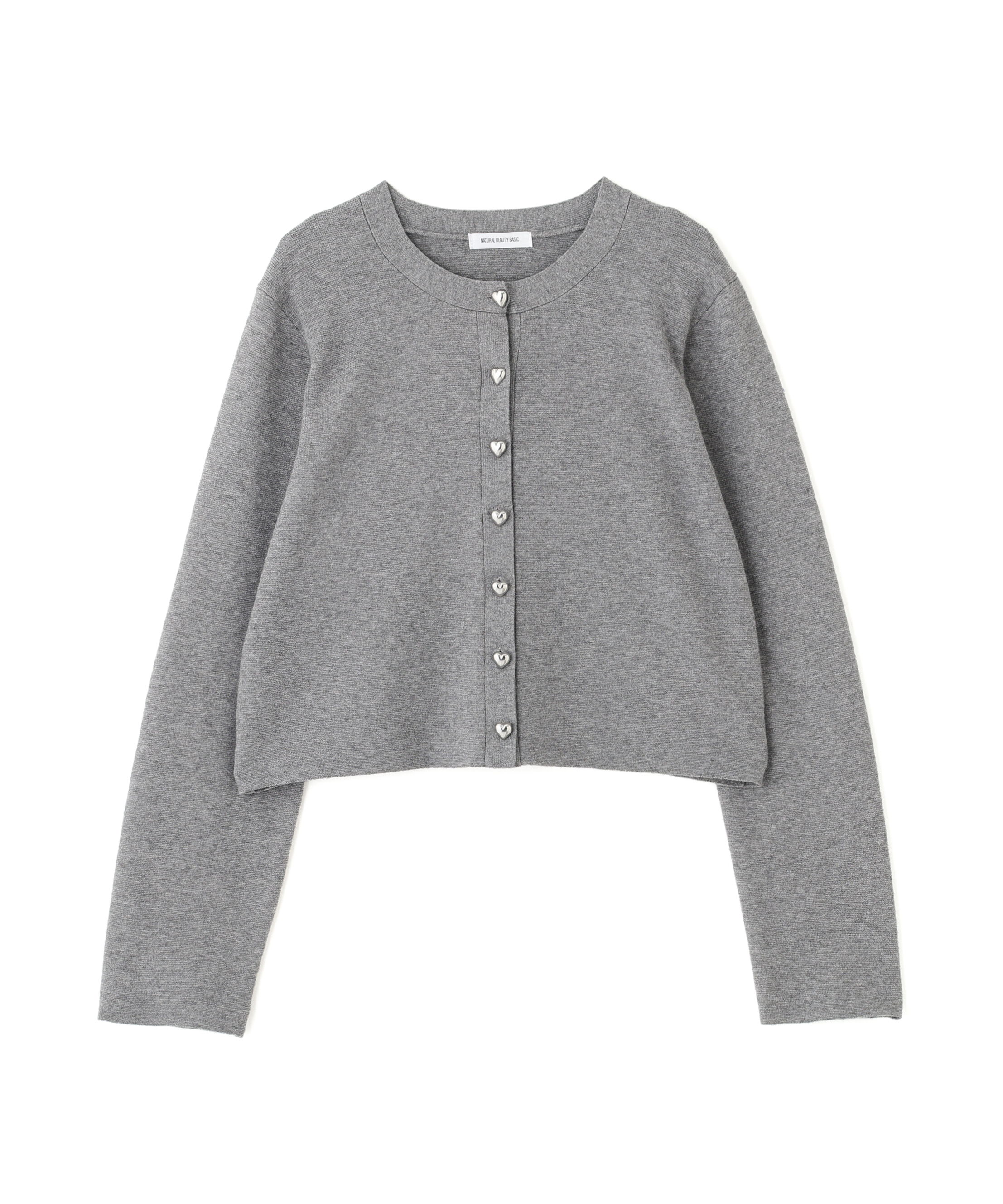  「ハートボタンニットジャケット」|ニット・セーター|