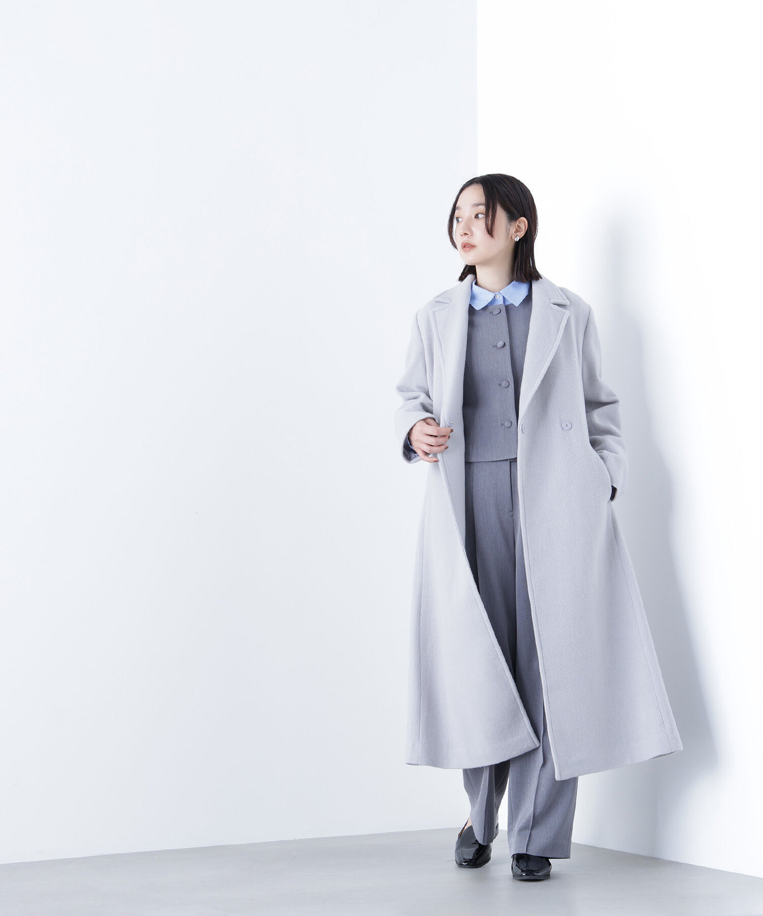  「テーラーベルテッドロングコート」|その他|