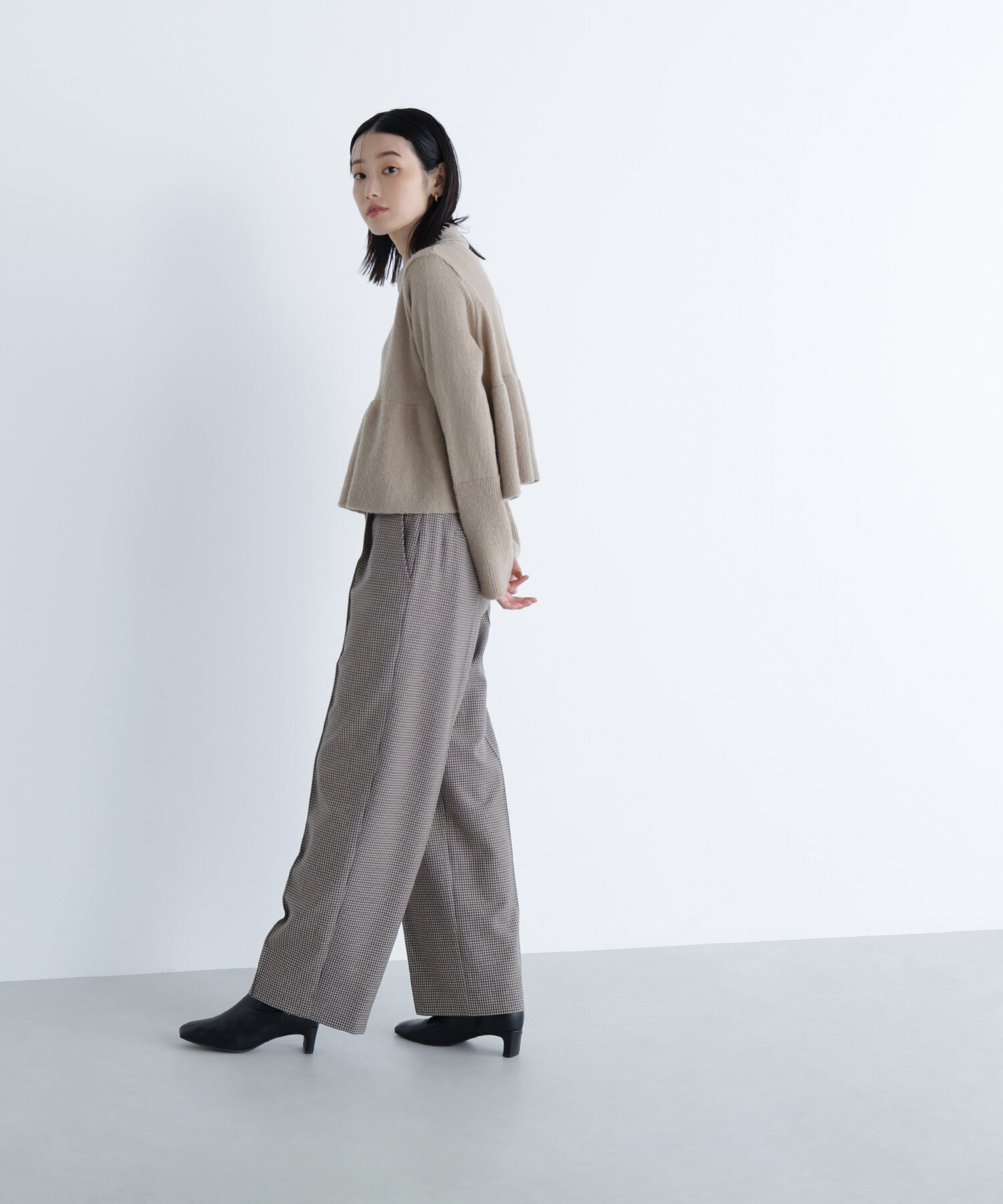  「襟付きペプラムニット」|ニット・セーター|