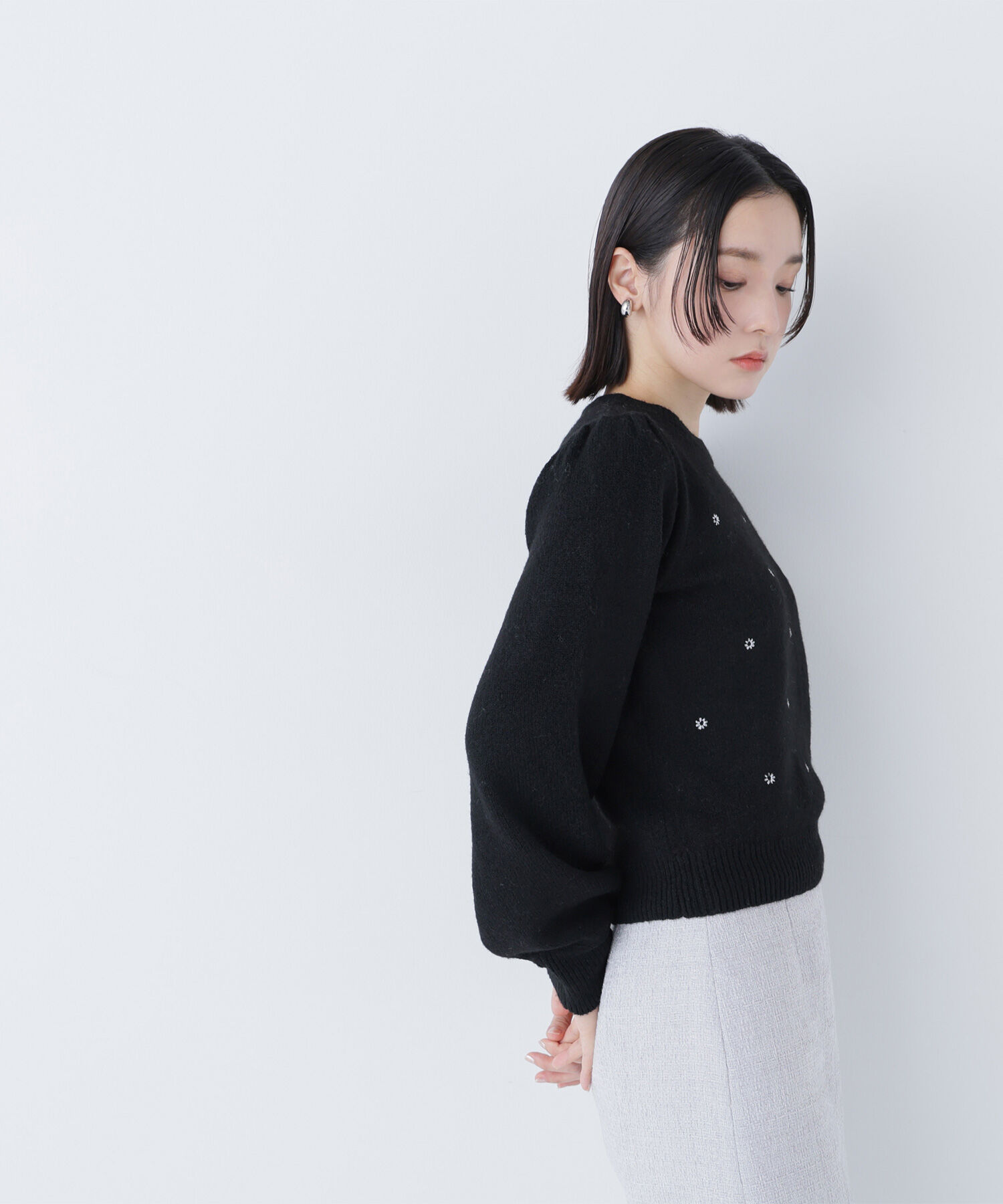  「フラワー刺繍ニット」|ニット・セーター|