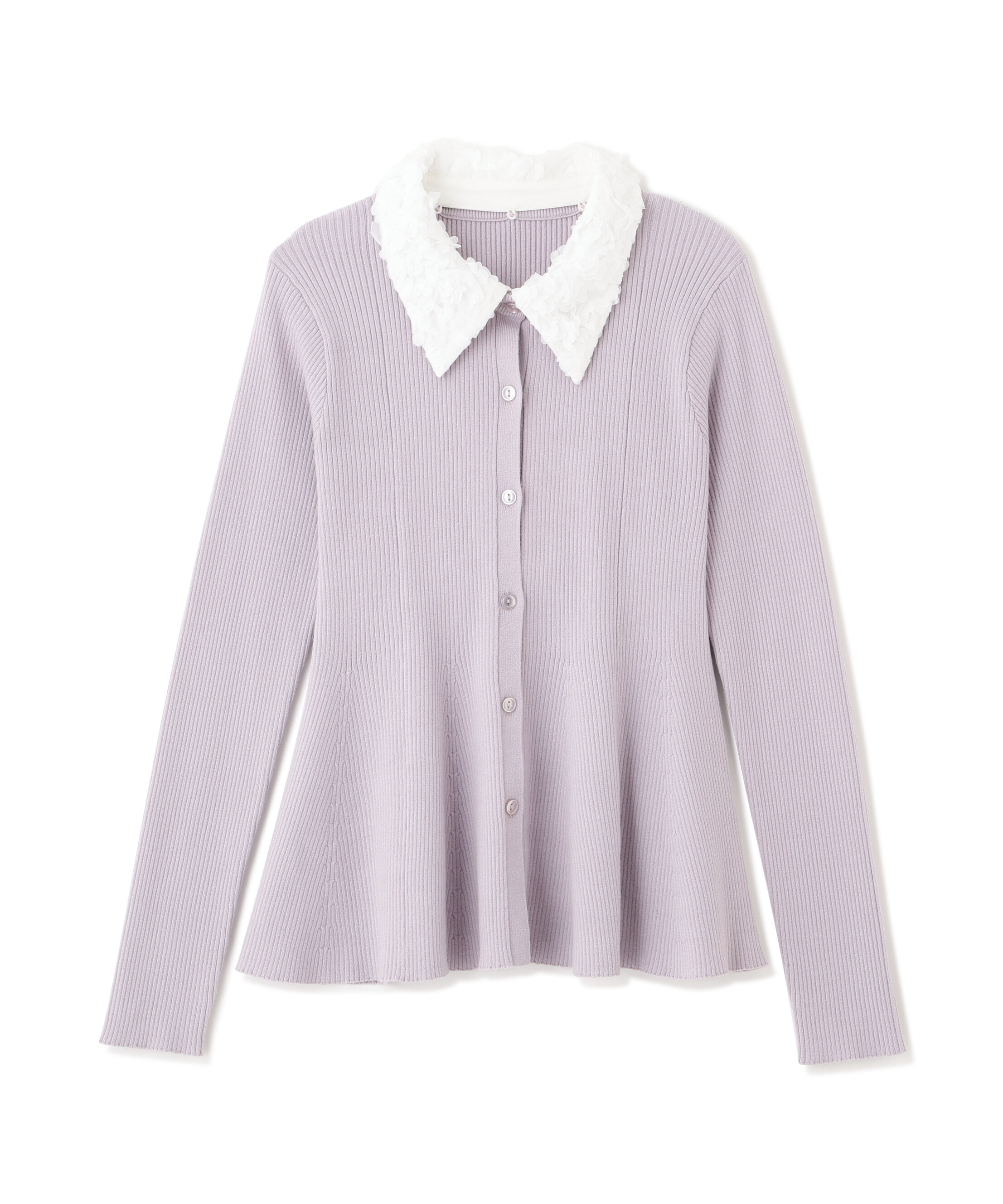  「2wayカラーペプラムニット」|ニット・セーター|