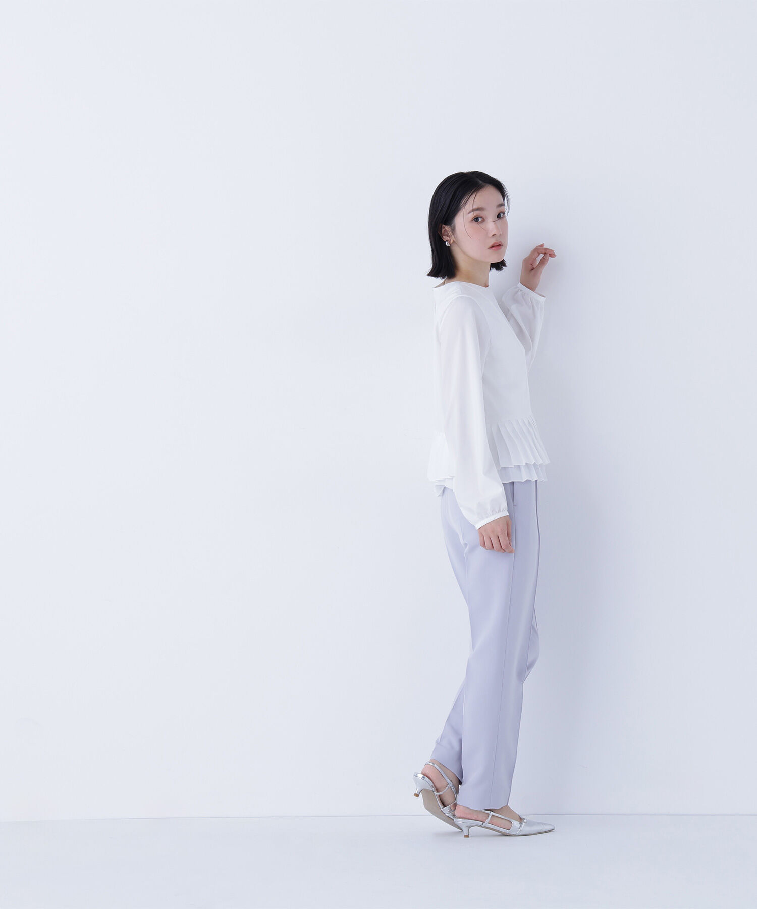  「プリーツヘムブラウス」|シャツ・ブラウス|