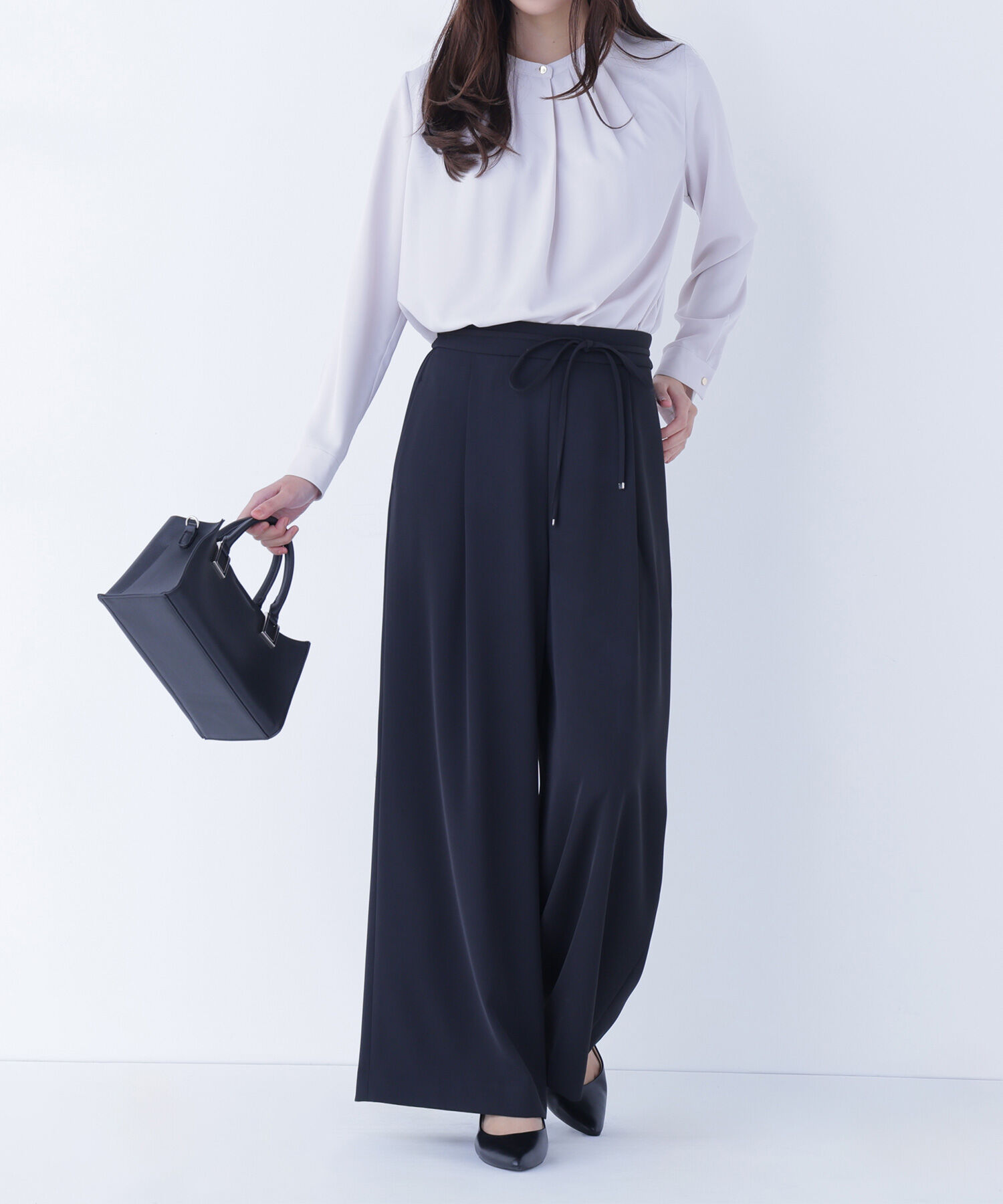  「ナローリボンイージーワイドパンツ」|その他|