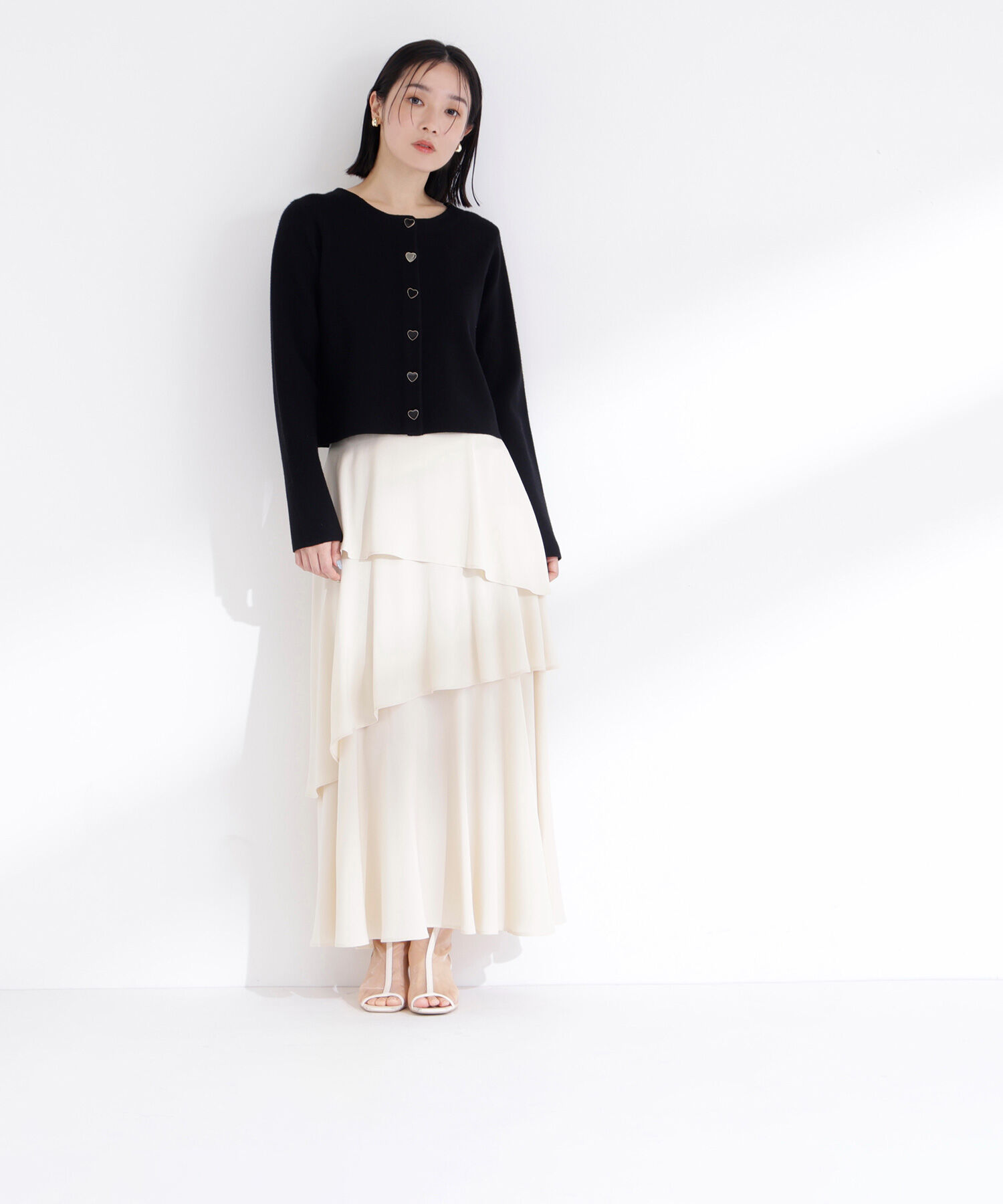  「アシンメトリーティアードスカート」|スカート|