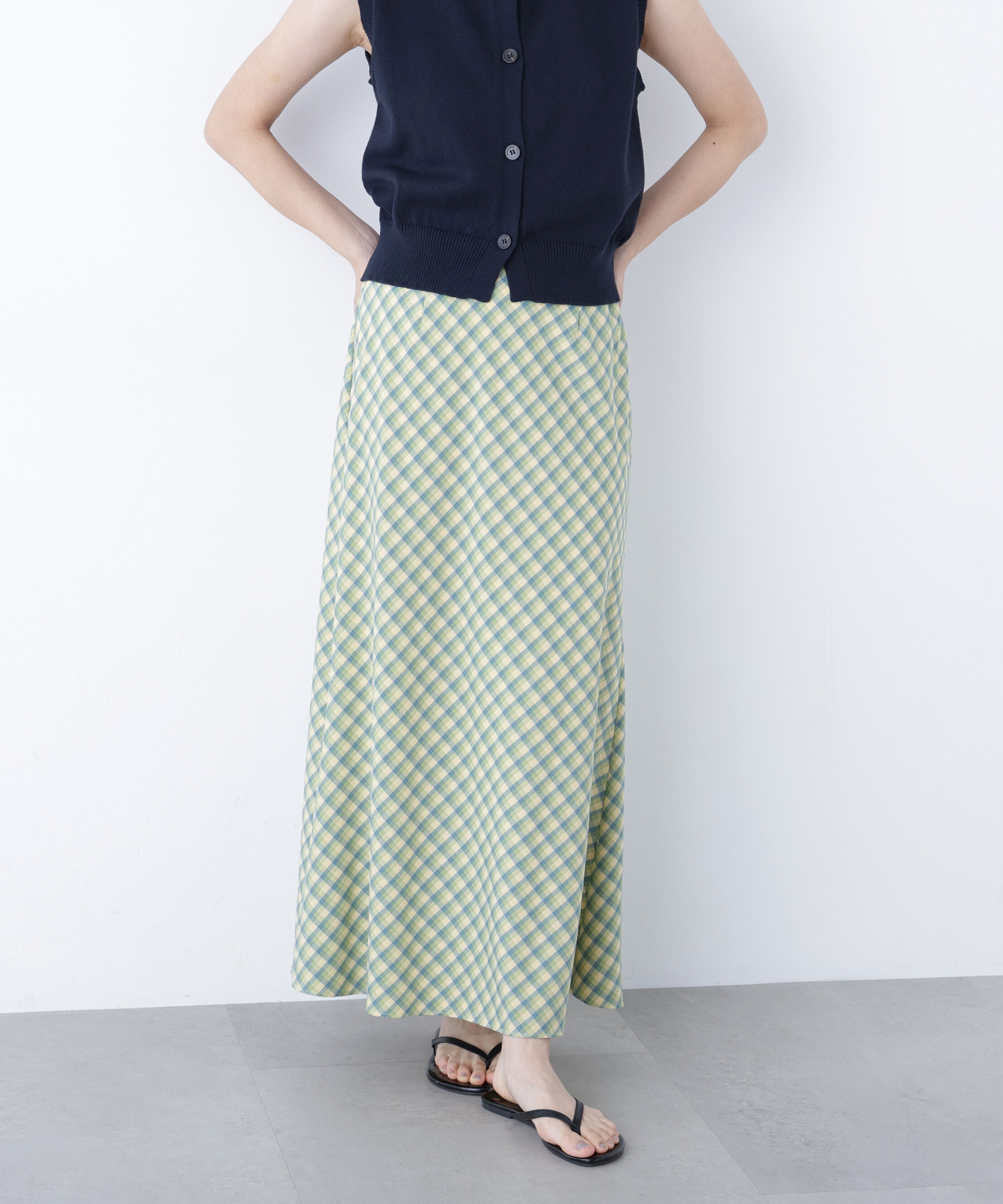  「〈N.〉チェックナロースカート」|スカート|