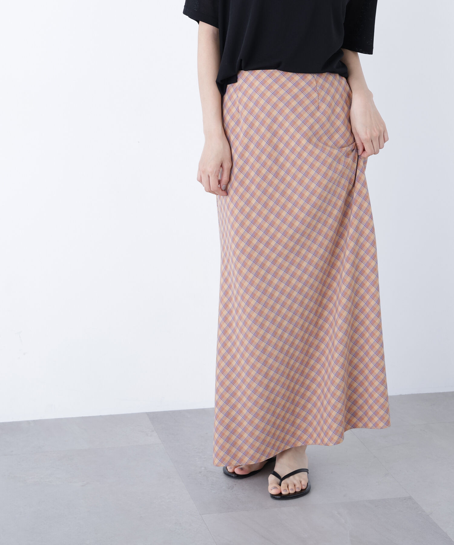  「〈N.〉チェックナロースカート」|スカート|